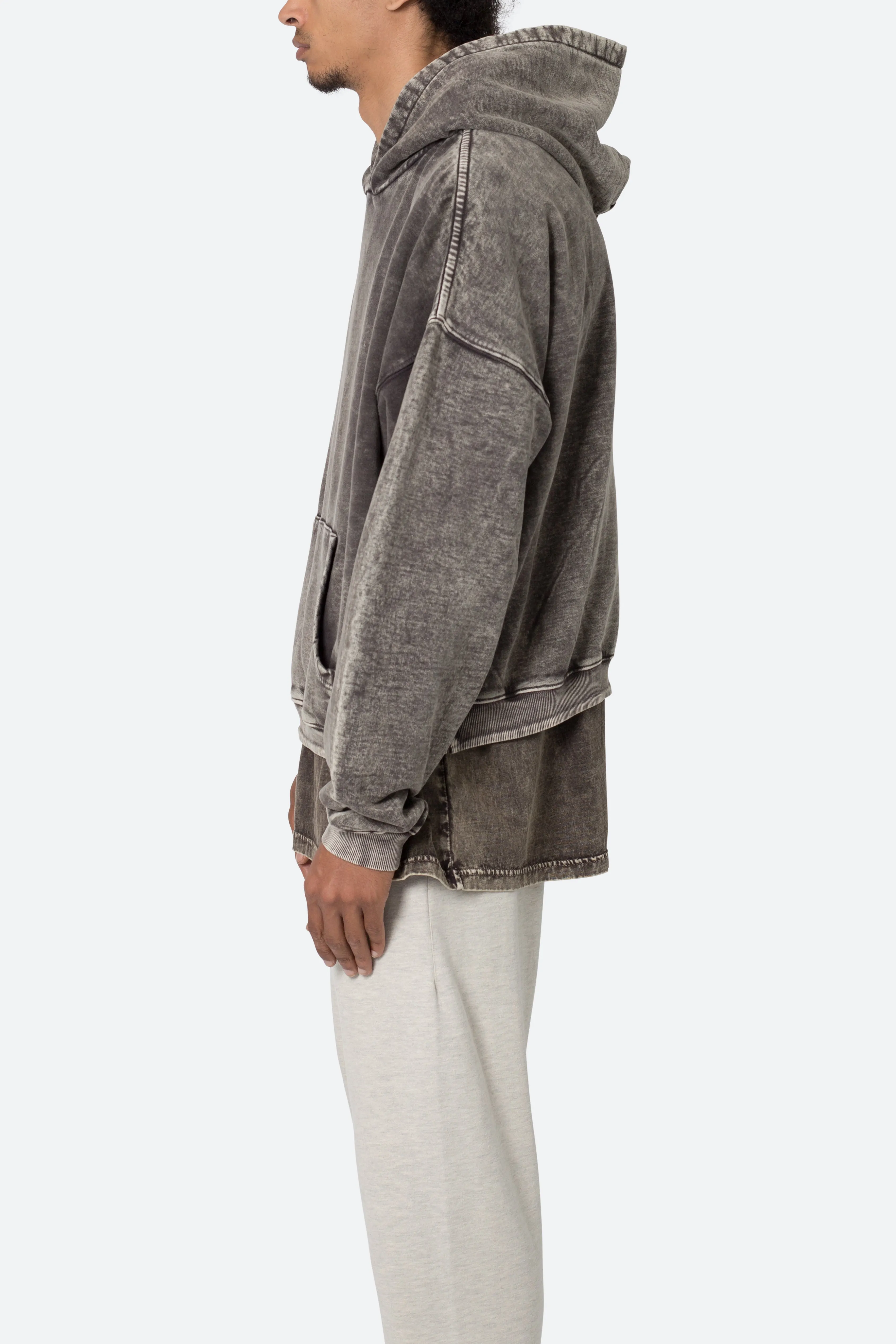 Washed Acid Hoodie - Black sold by MNML product image thumbnail 4