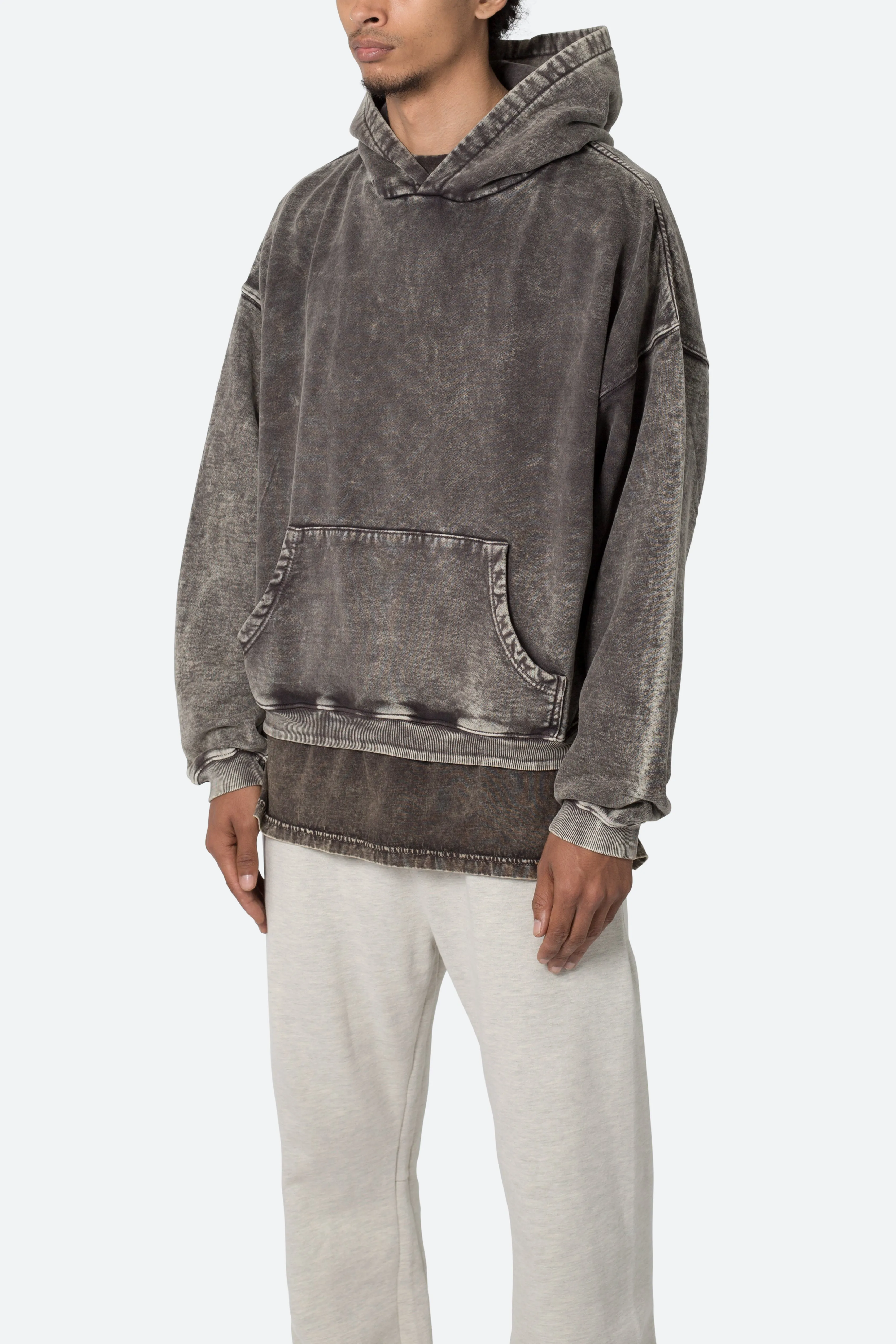 Washed Acid Hoodie - Black sold by MNML product image thumbnail 3