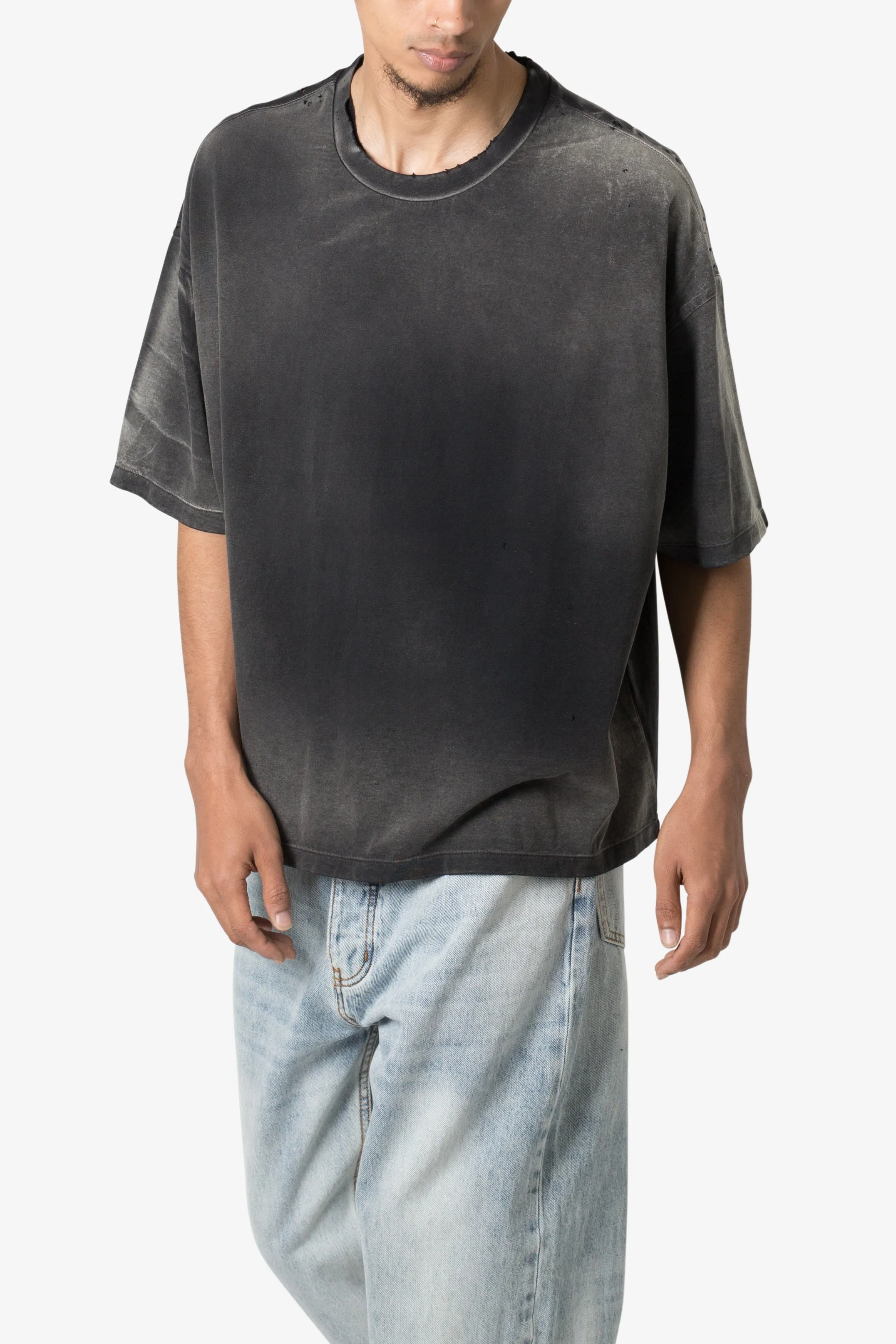Sun Burned Distressed Tee - Vintage Black sold by MNML product image thumbnail 2