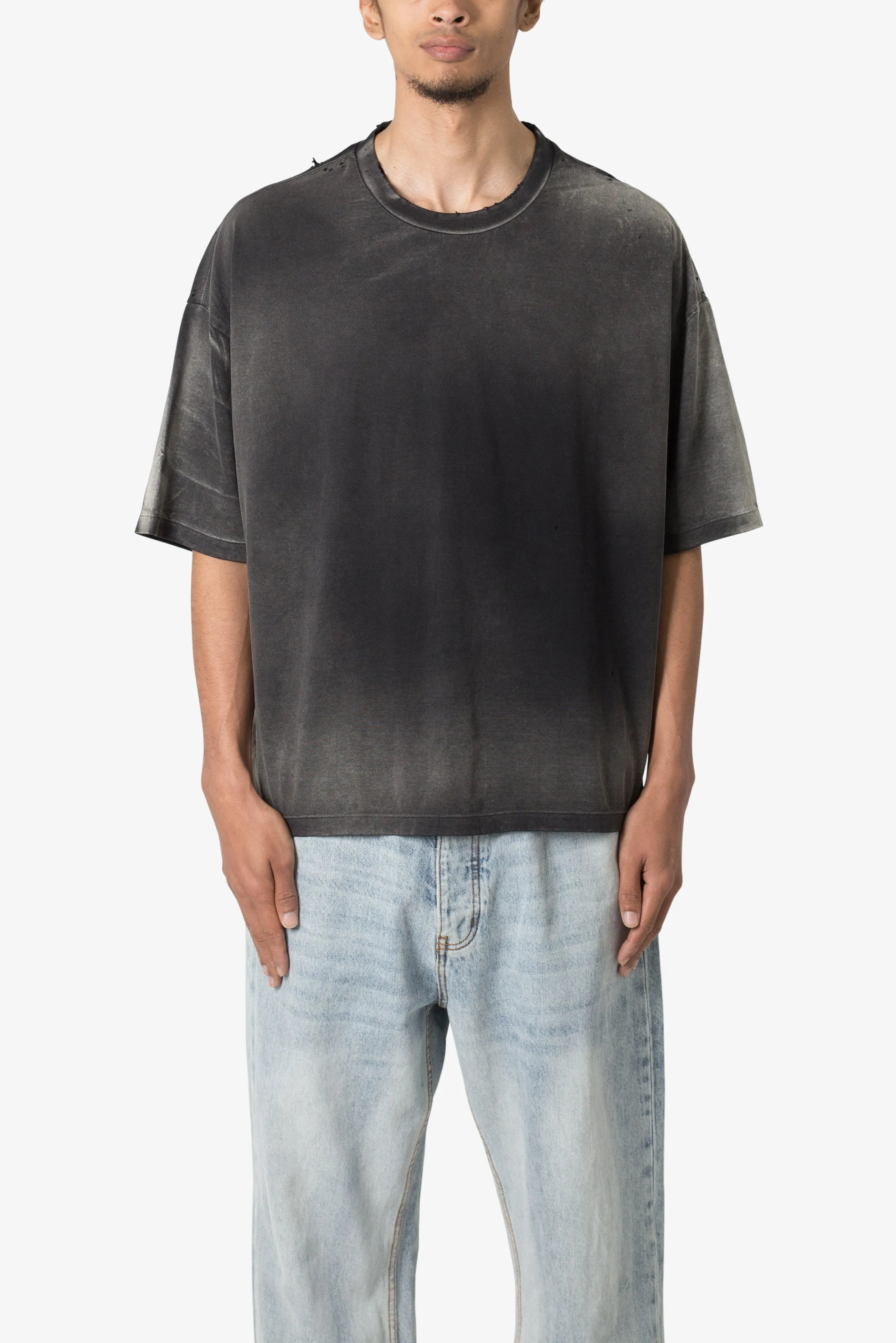 Sun Burned Distressed Tee - Vintage Black sold by MNML
