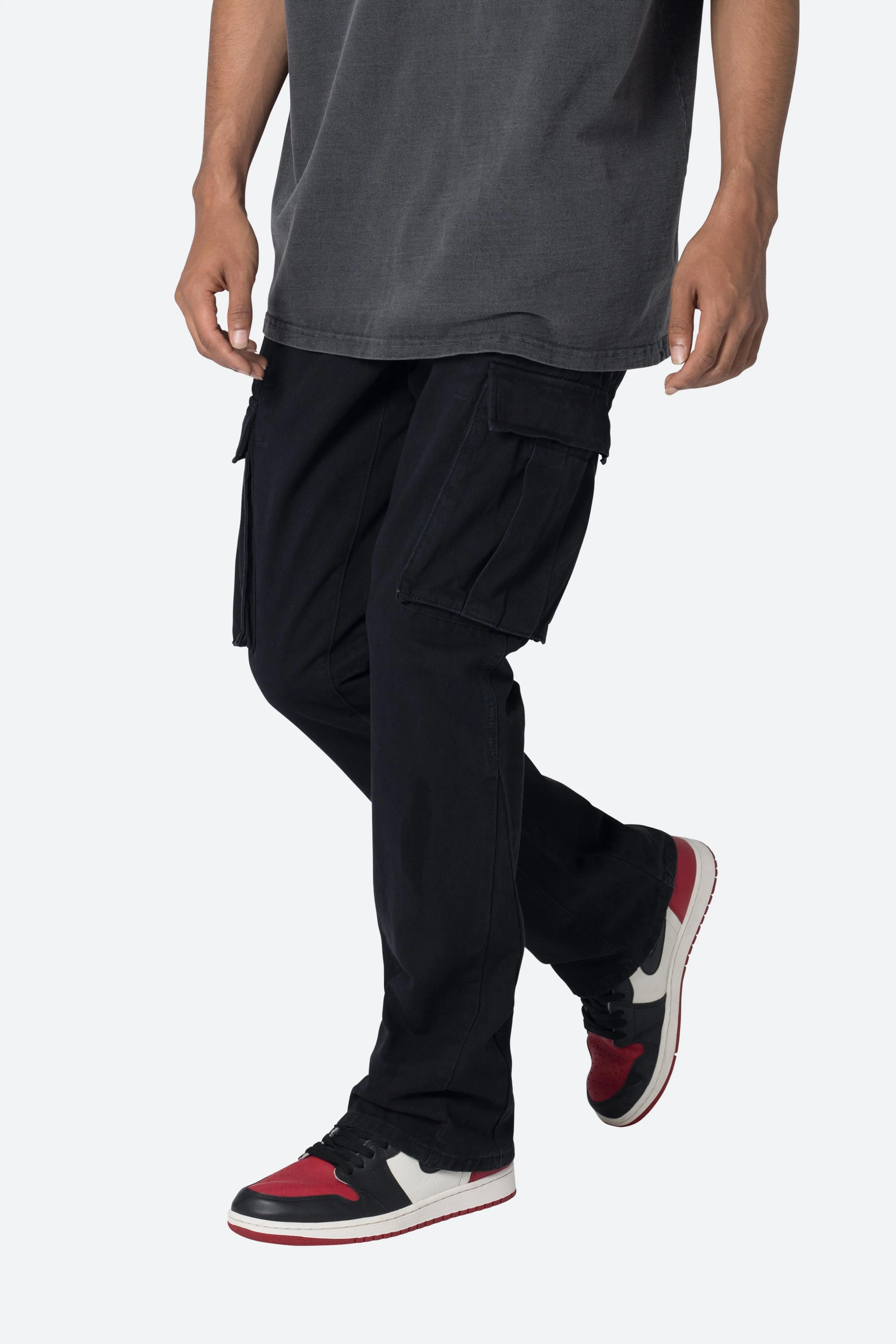 Twill Flare Cargo Pants - Black sold by MNML product image thumbnail 2