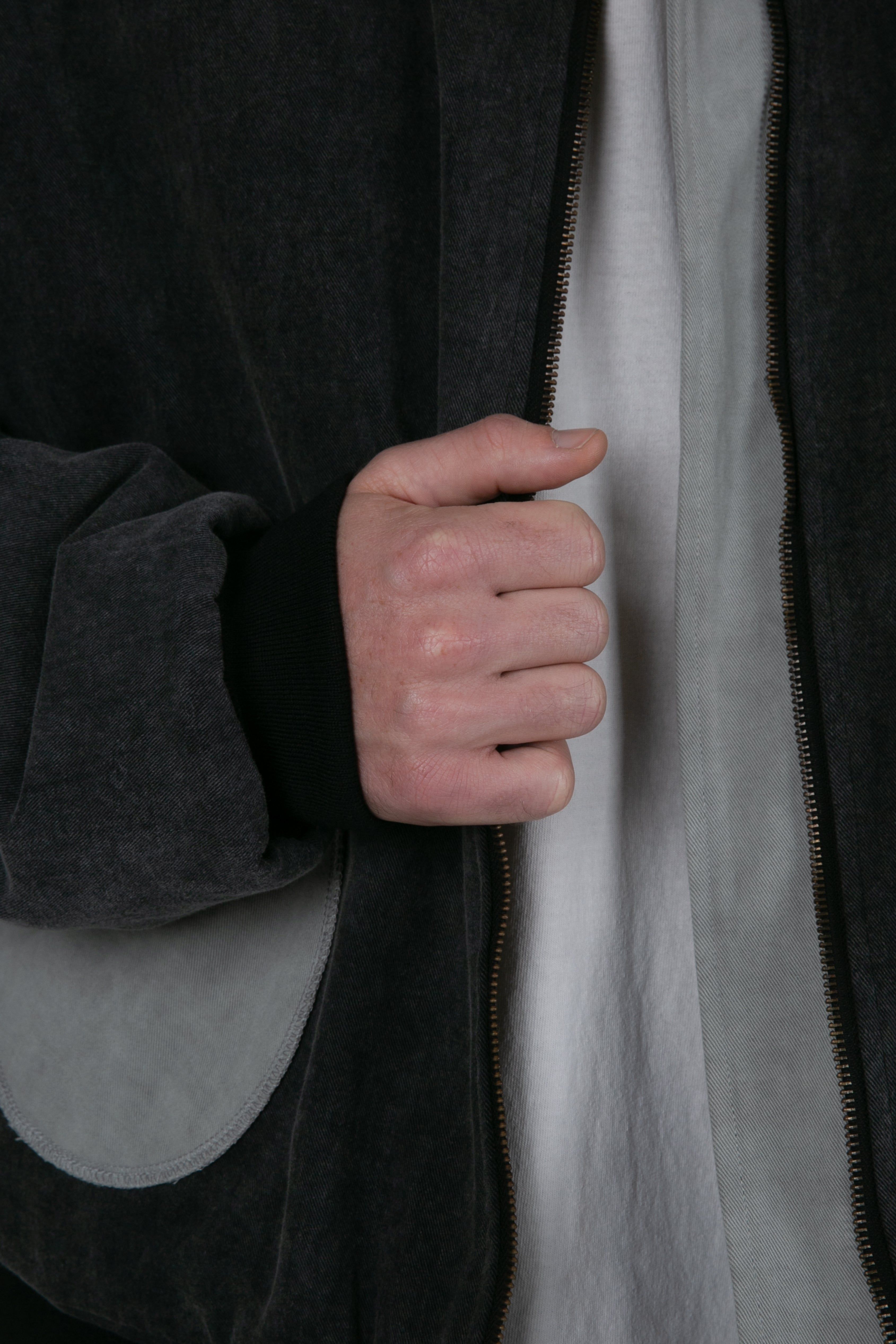 Distressed Bomber Jacket - Charcoal Grey sold by MNML product image thumbnail 9