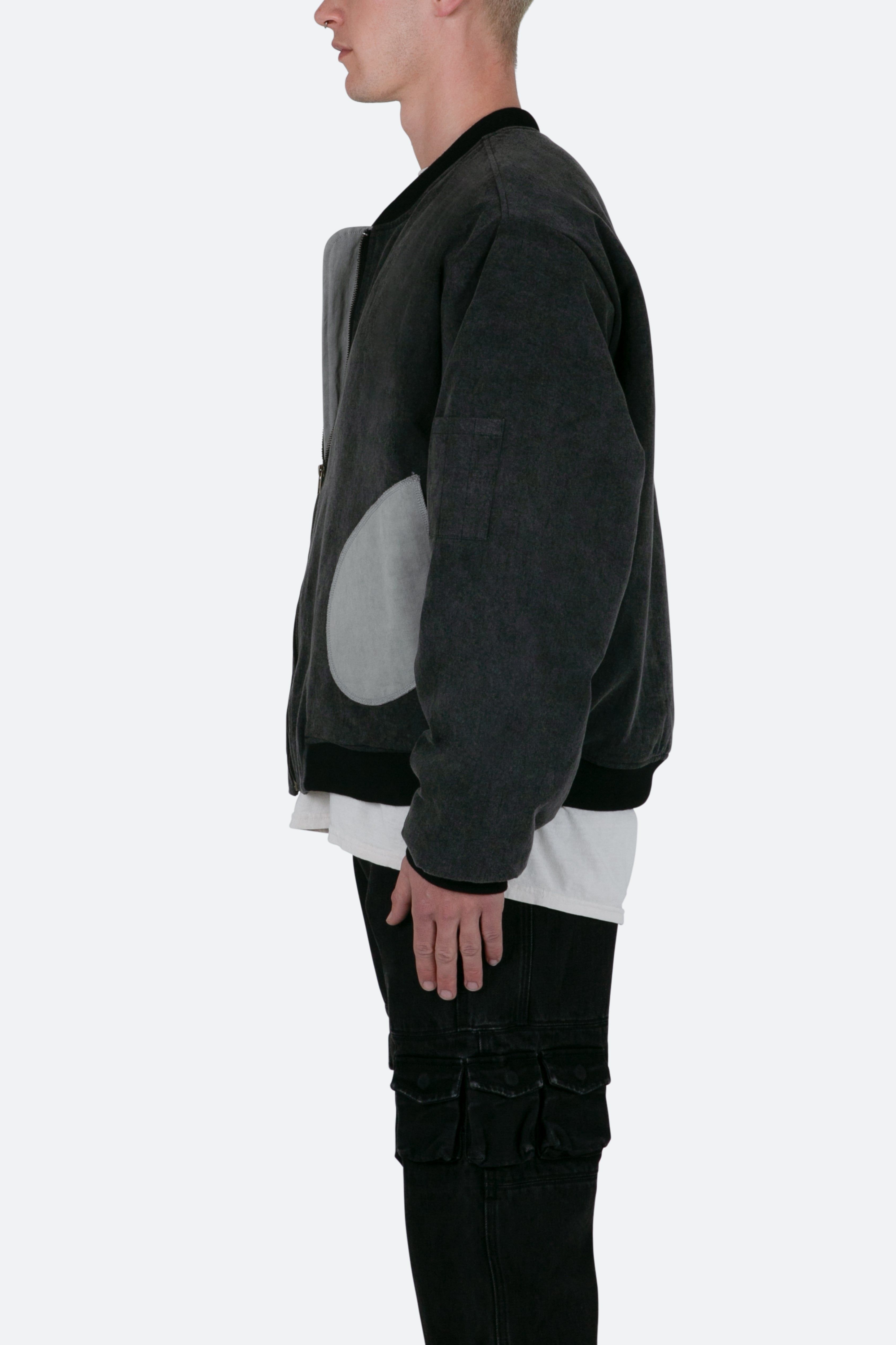 Distressed Bomber Jacket - Charcoal Grey sold by MNML product image thumbnail 4