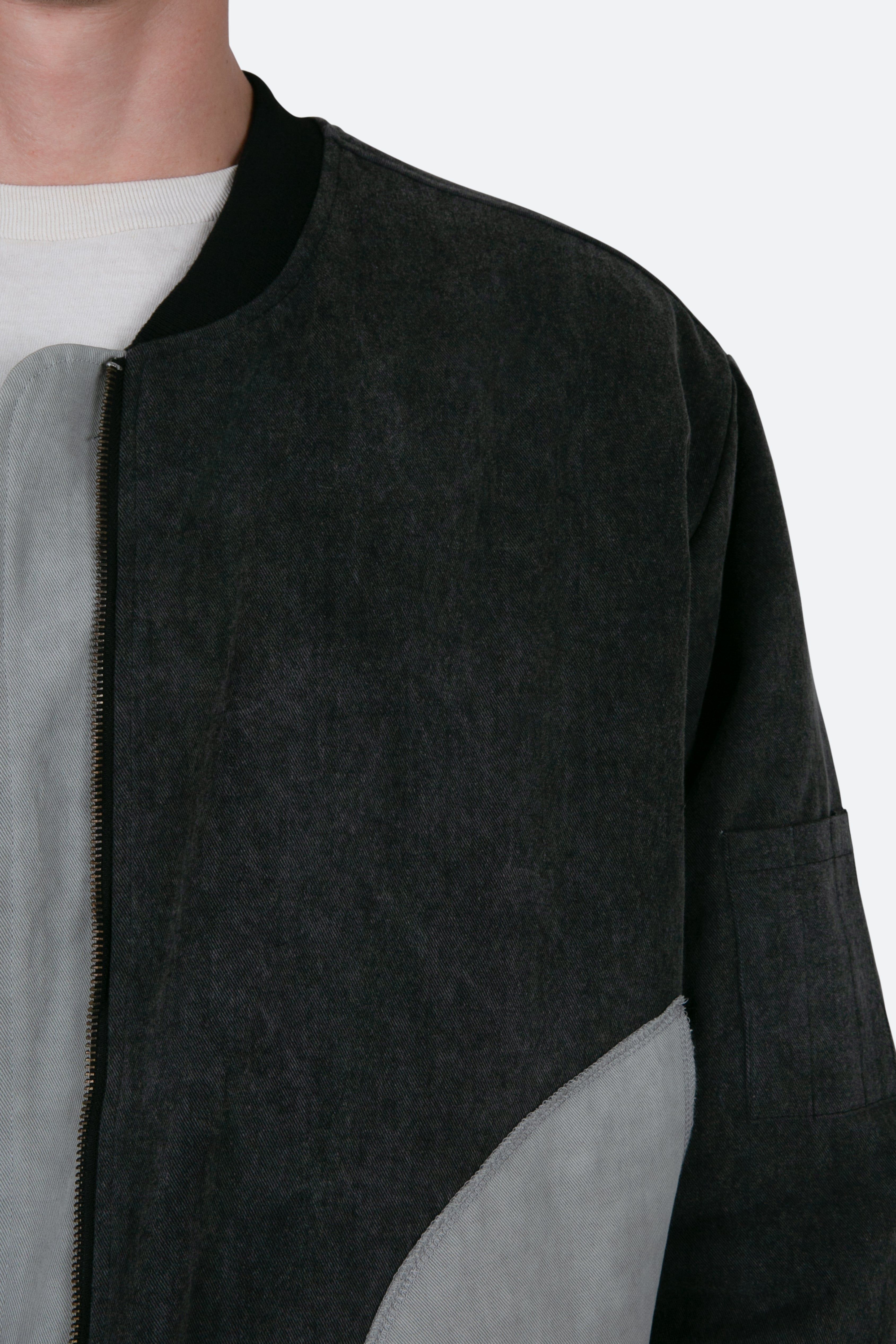 Distressed Bomber Jacket - Charcoal Grey sold by MNML product image thumbnail 7