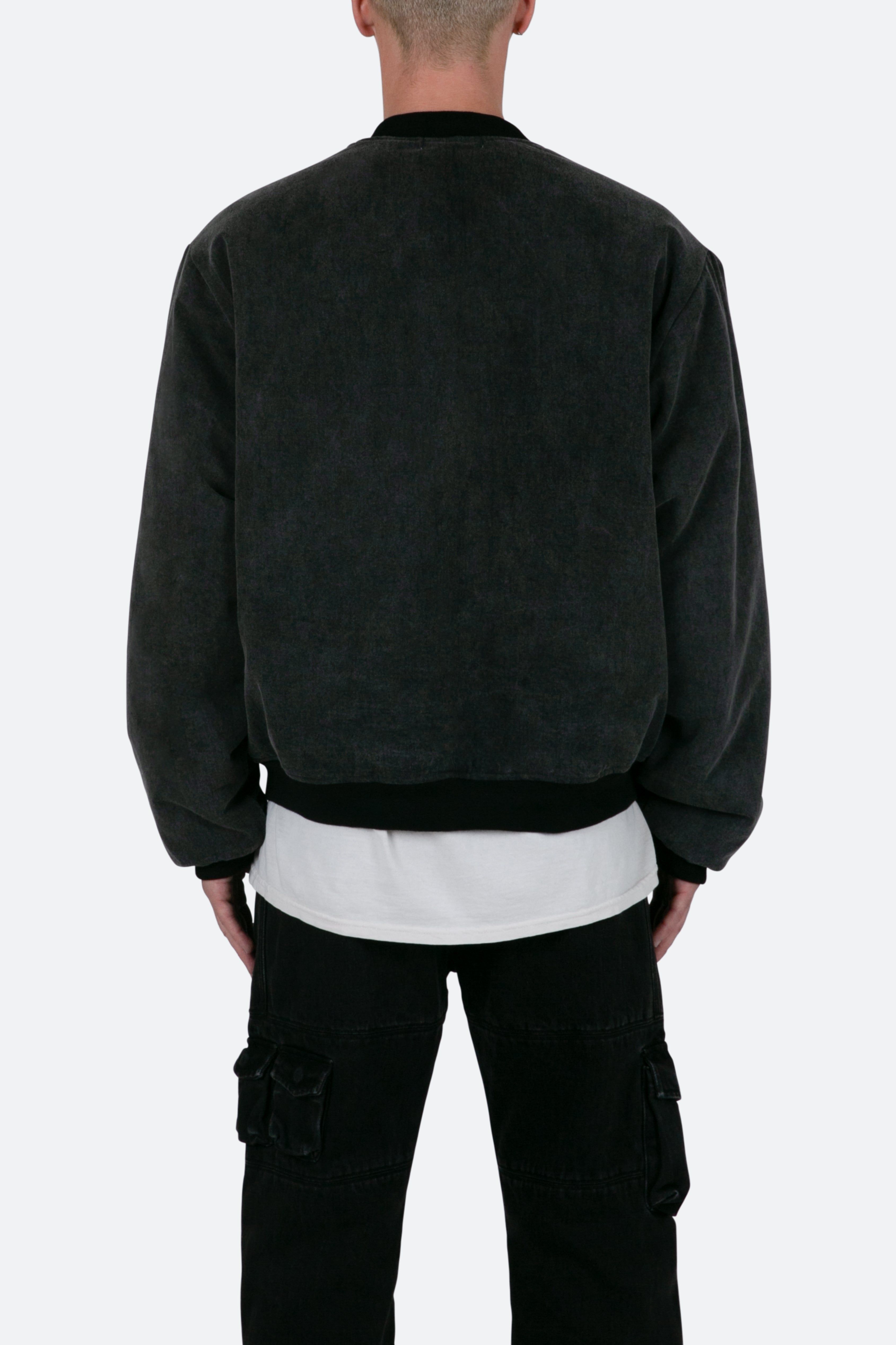 Distressed Bomber Jacket - Charcoal Grey sold by MNML product image thumbnail 5