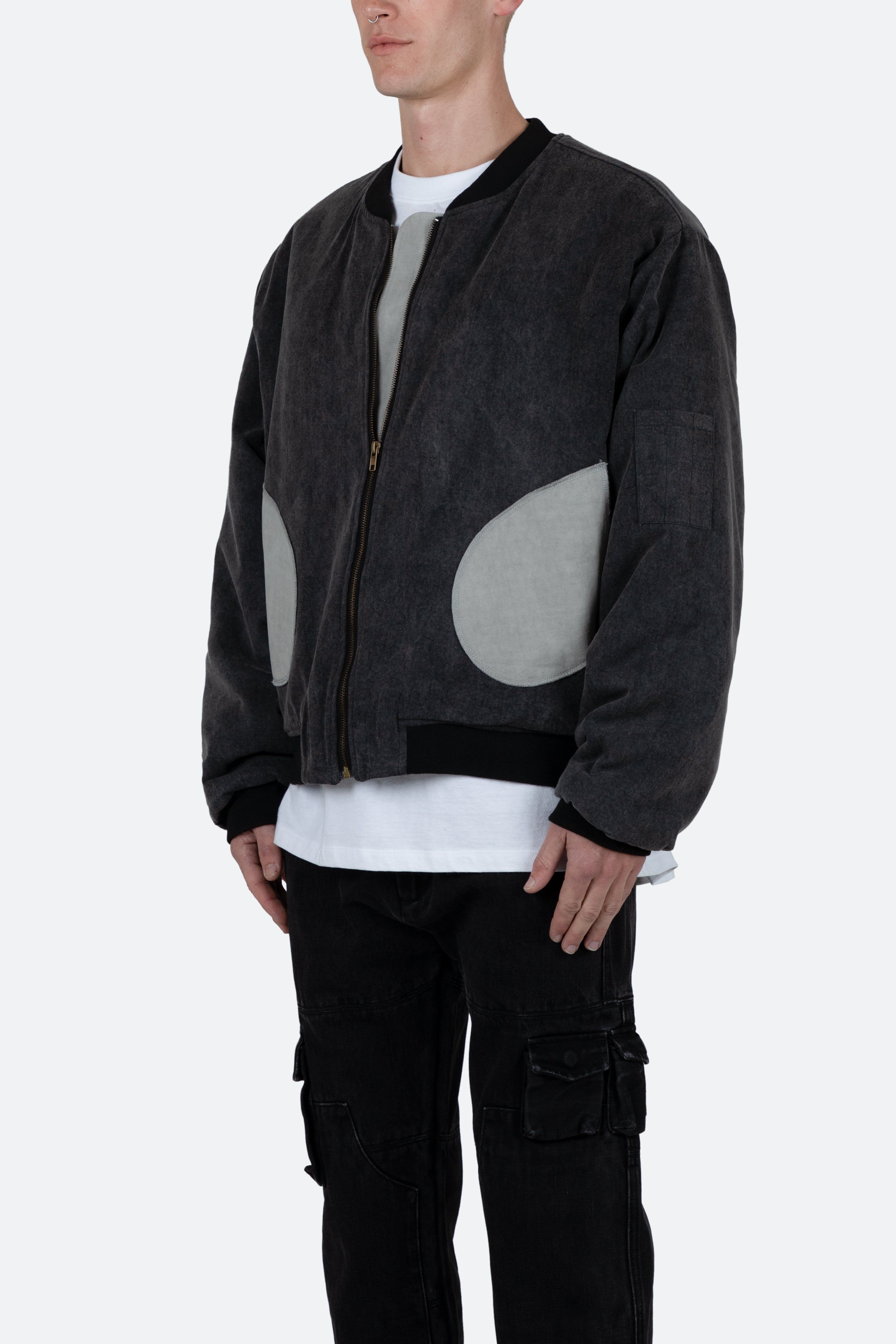 Distressed Bomber Jacket - Charcoal Grey sold by MNML product image thumbnail 3
