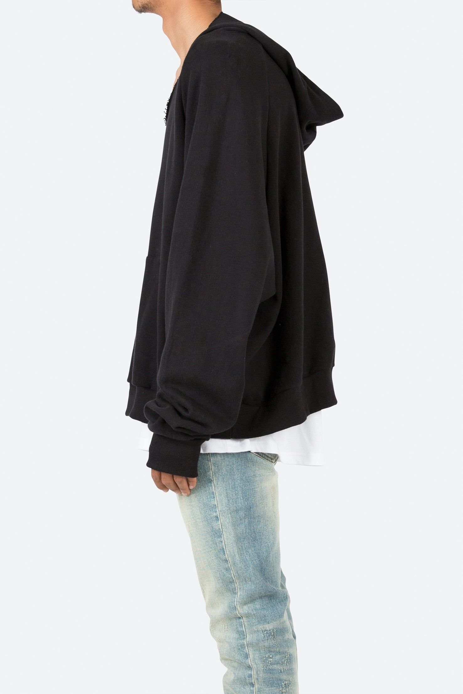 Cut Neck Hoodie - Black sold by MNML product image thumbnail 5