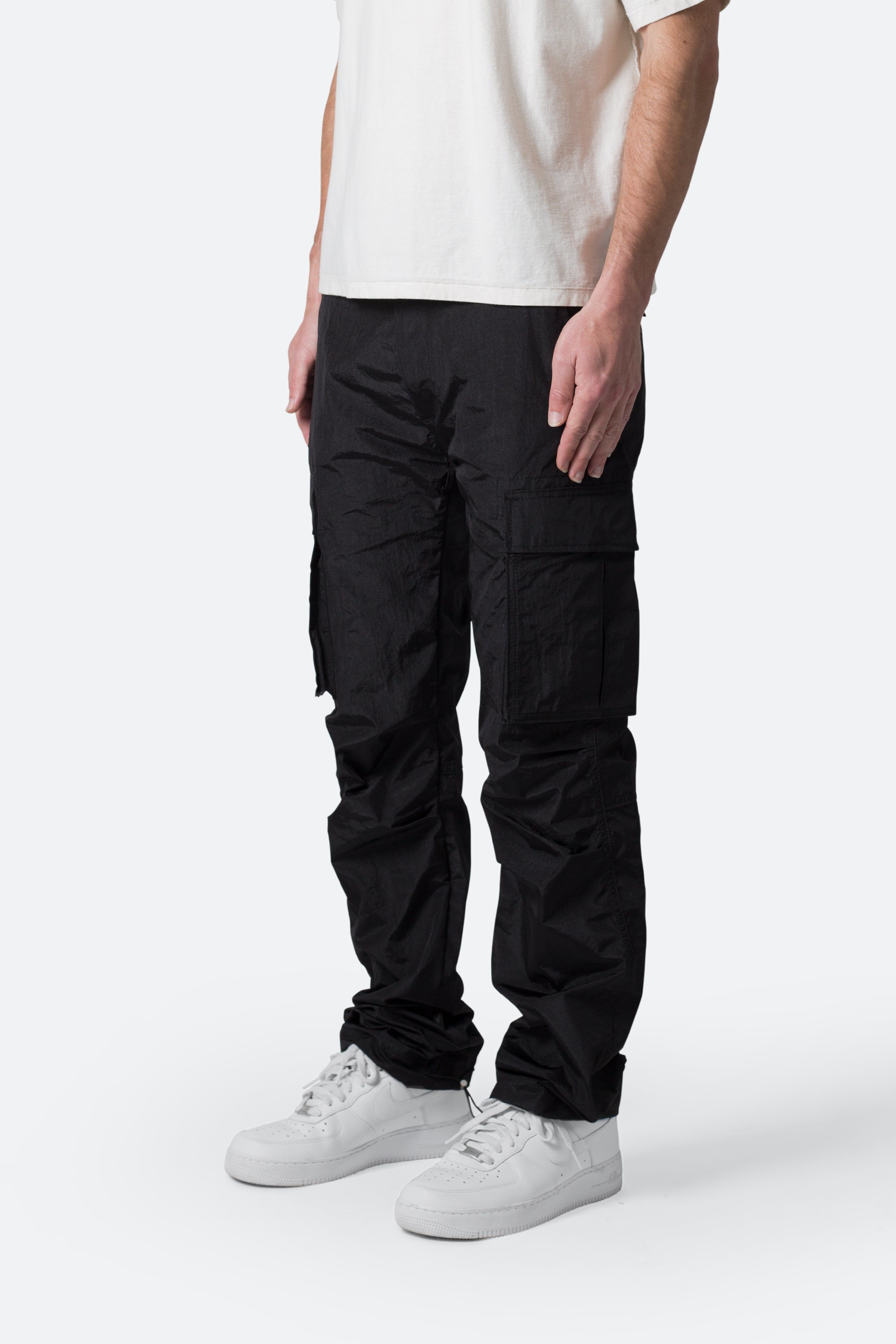 Crinkle Cargo Pants - Black sold by MNML product image thumbnail 4