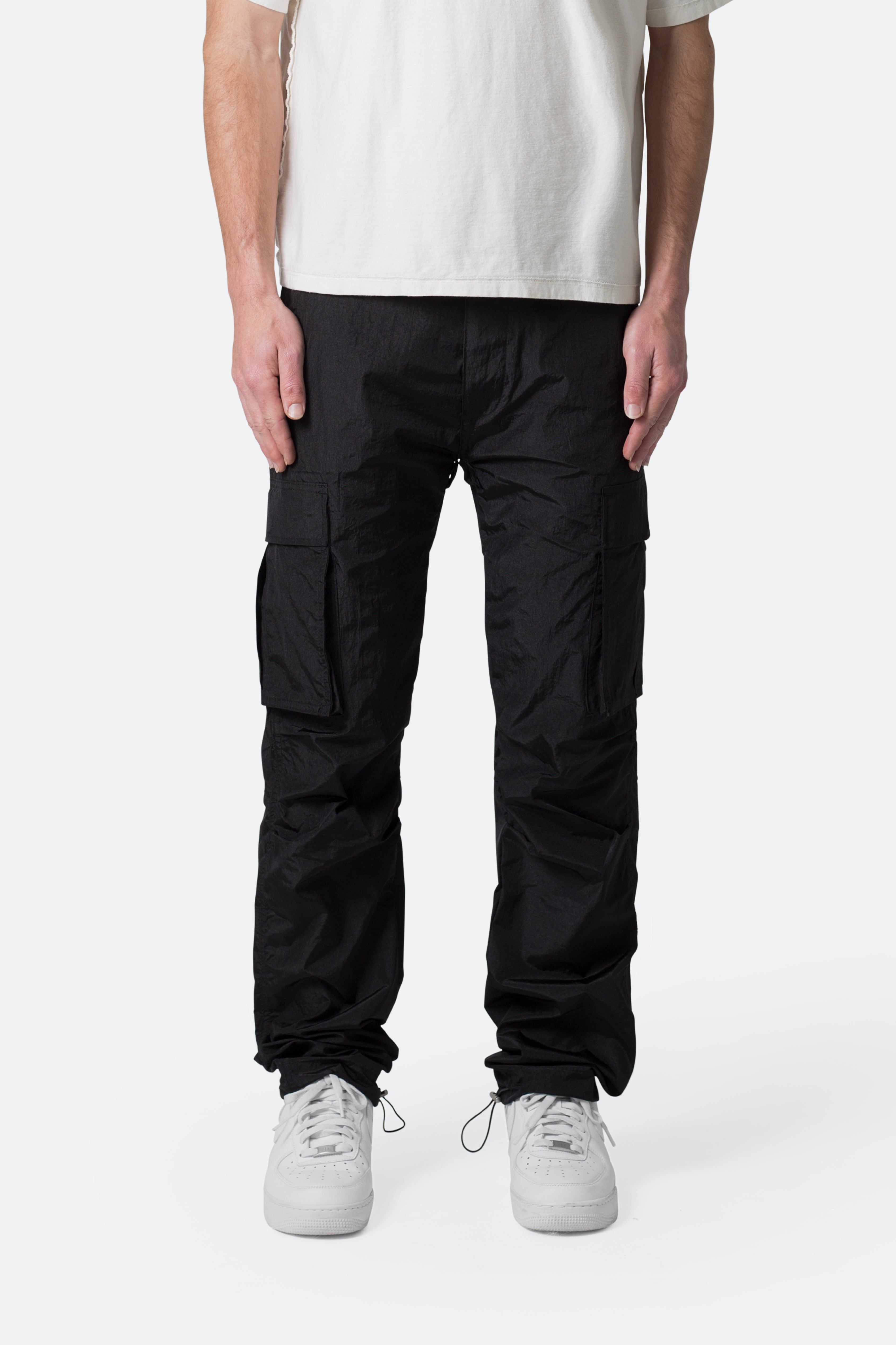 Crinkle Cargo Pants - Black sold by MNML product image thumbnail 3