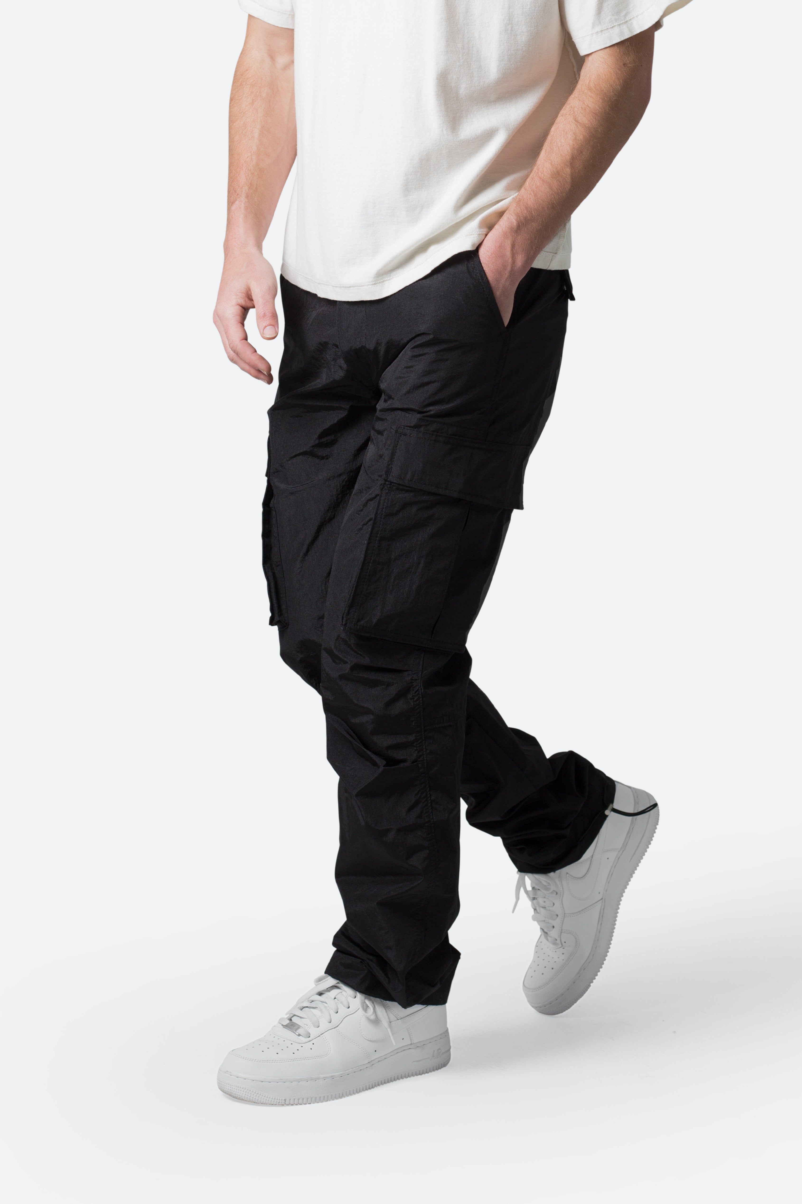Crinkle Cargo Pants - Black sold by MNML product image thumbnail 2