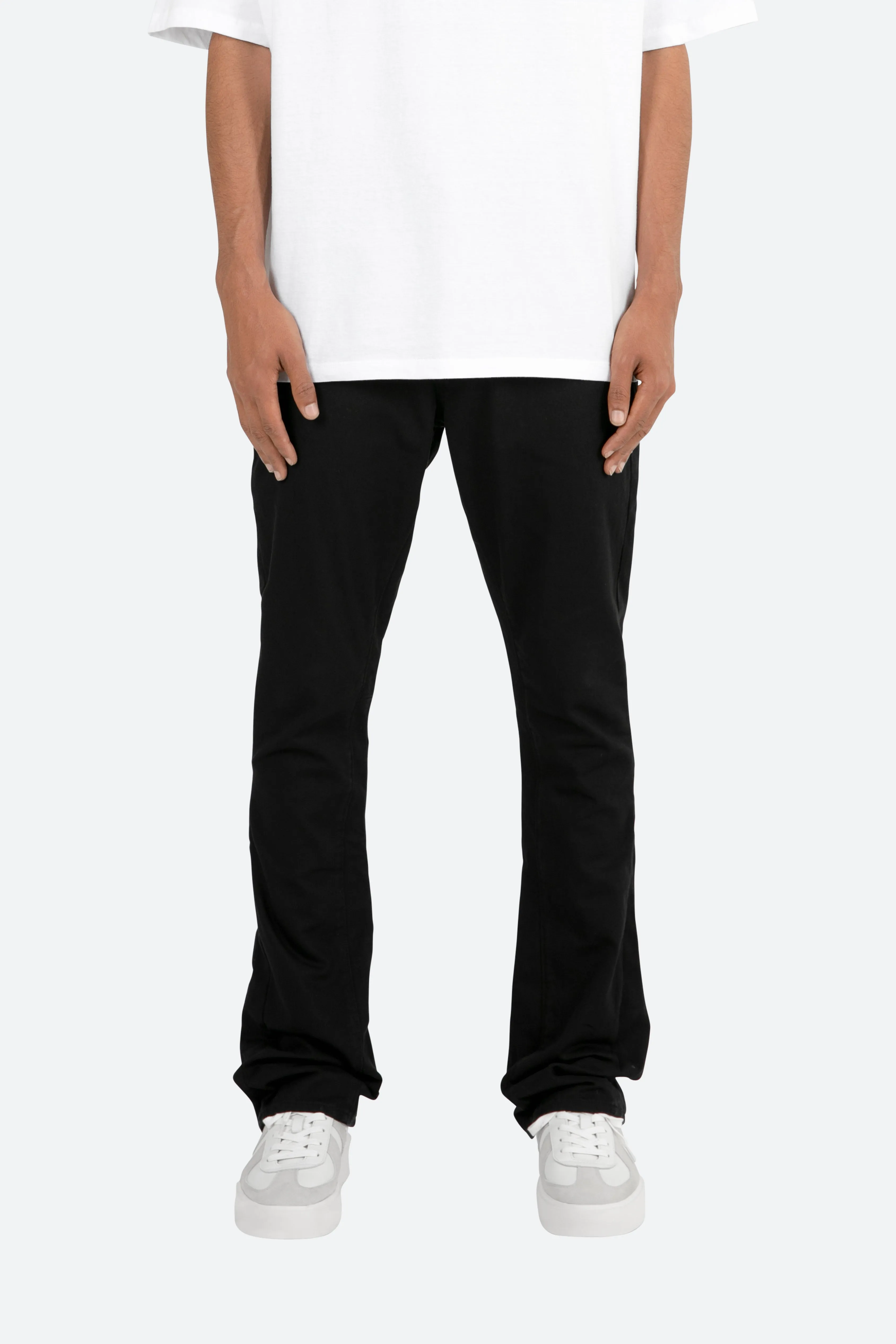 B472 Twill Flare Pants - Black sold by MNML product image thumbnail 3