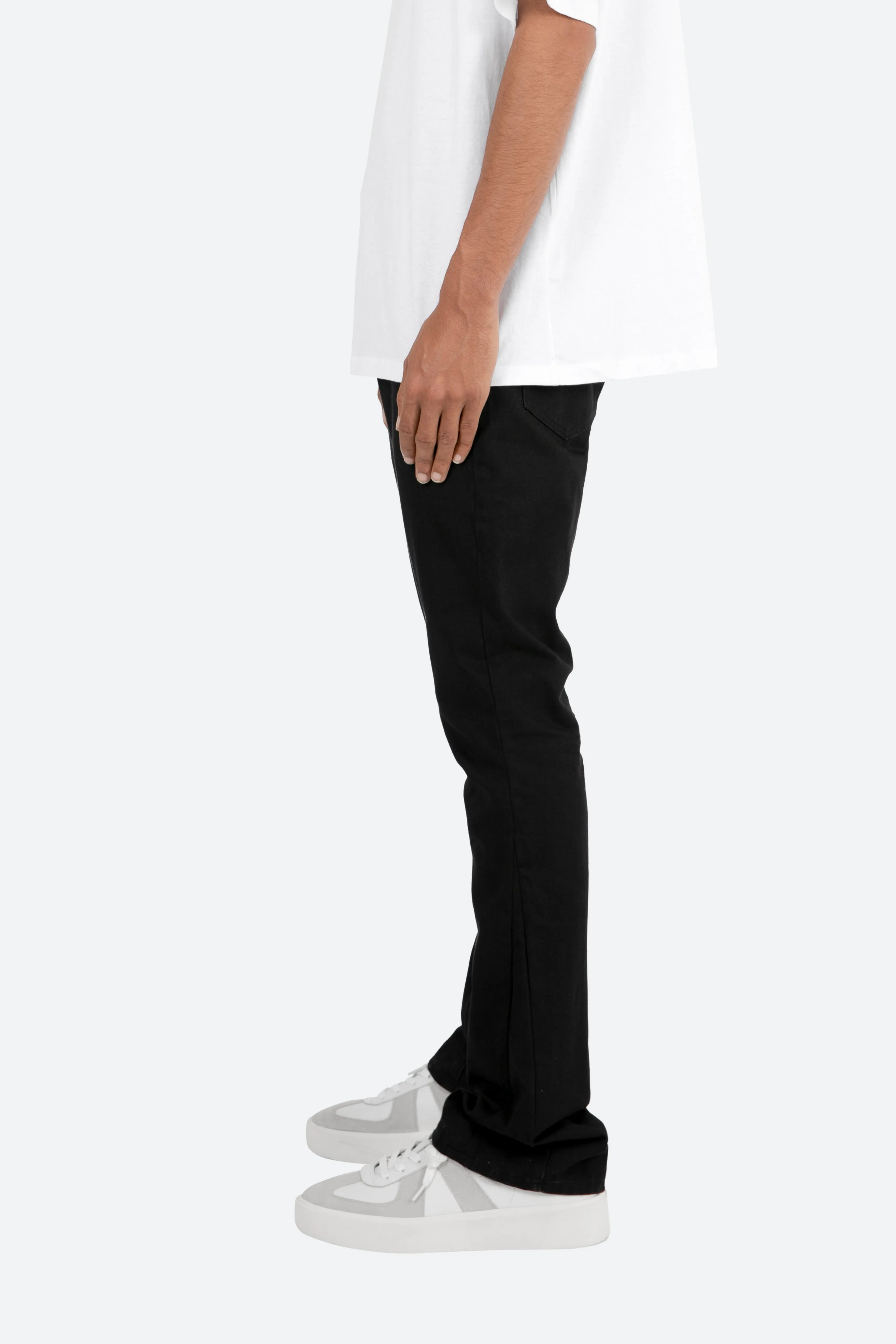 B472 Twill Flare Pants - Black sold by MNML product image thumbnail 5