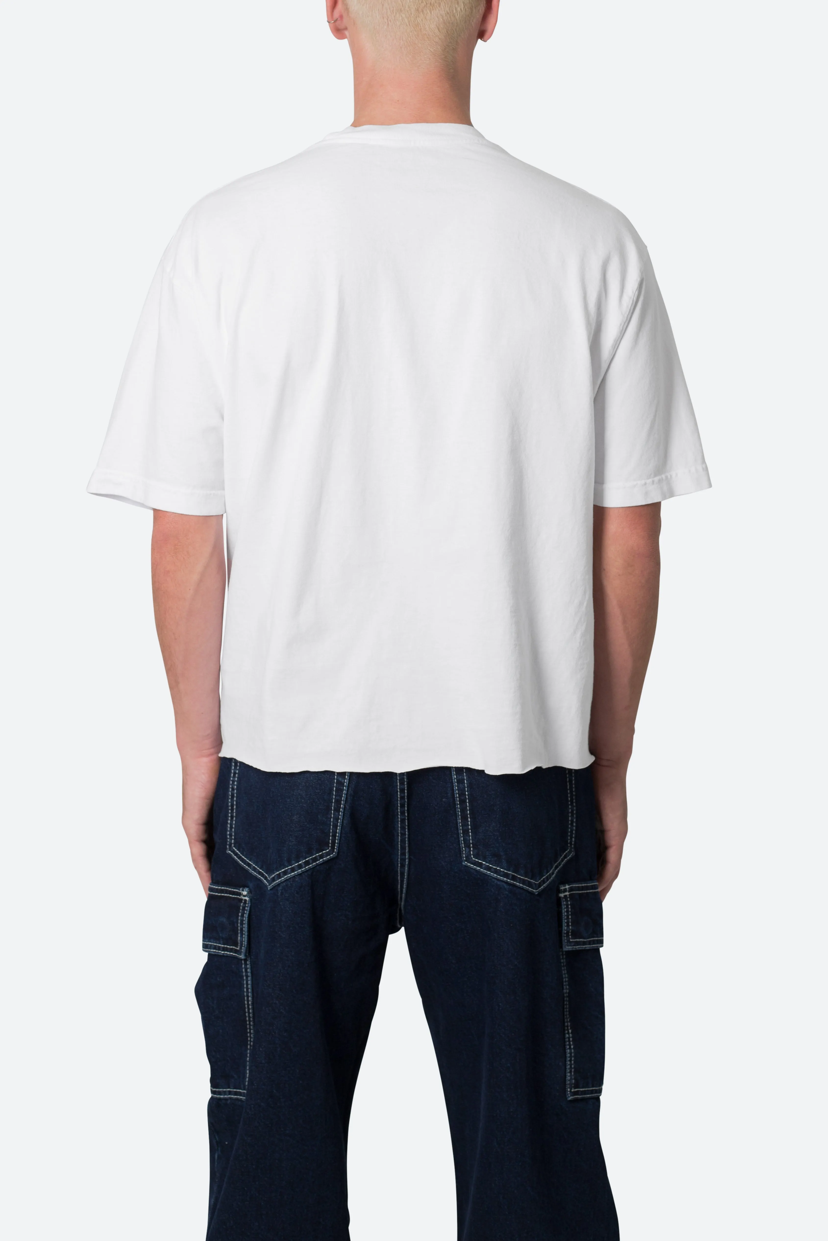 Vintage Boxy Cropped Tee - White sold by MNML product image thumbnail 5