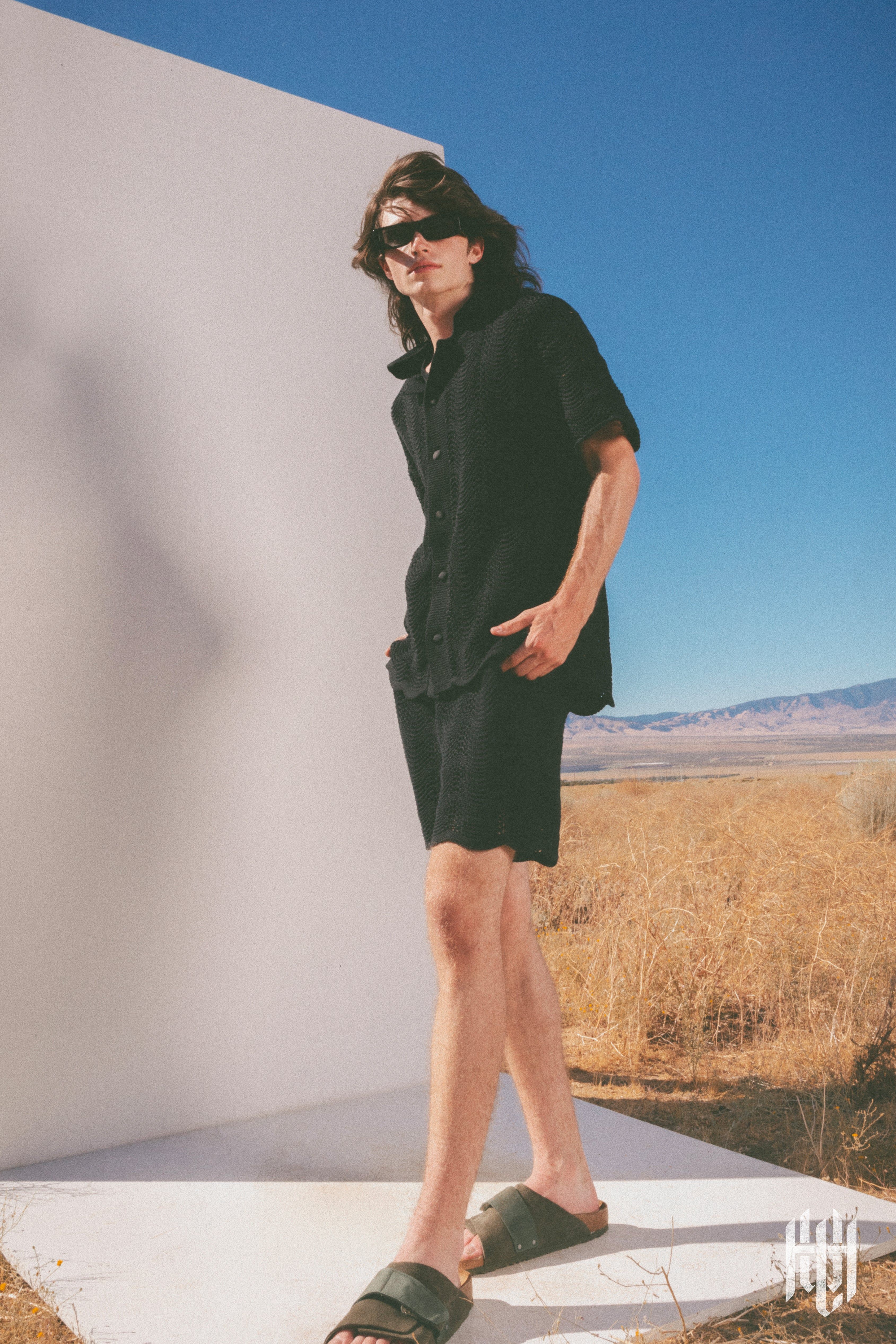 Knitted Wave Shorts - Black sold by MNML product image thumbnail 2