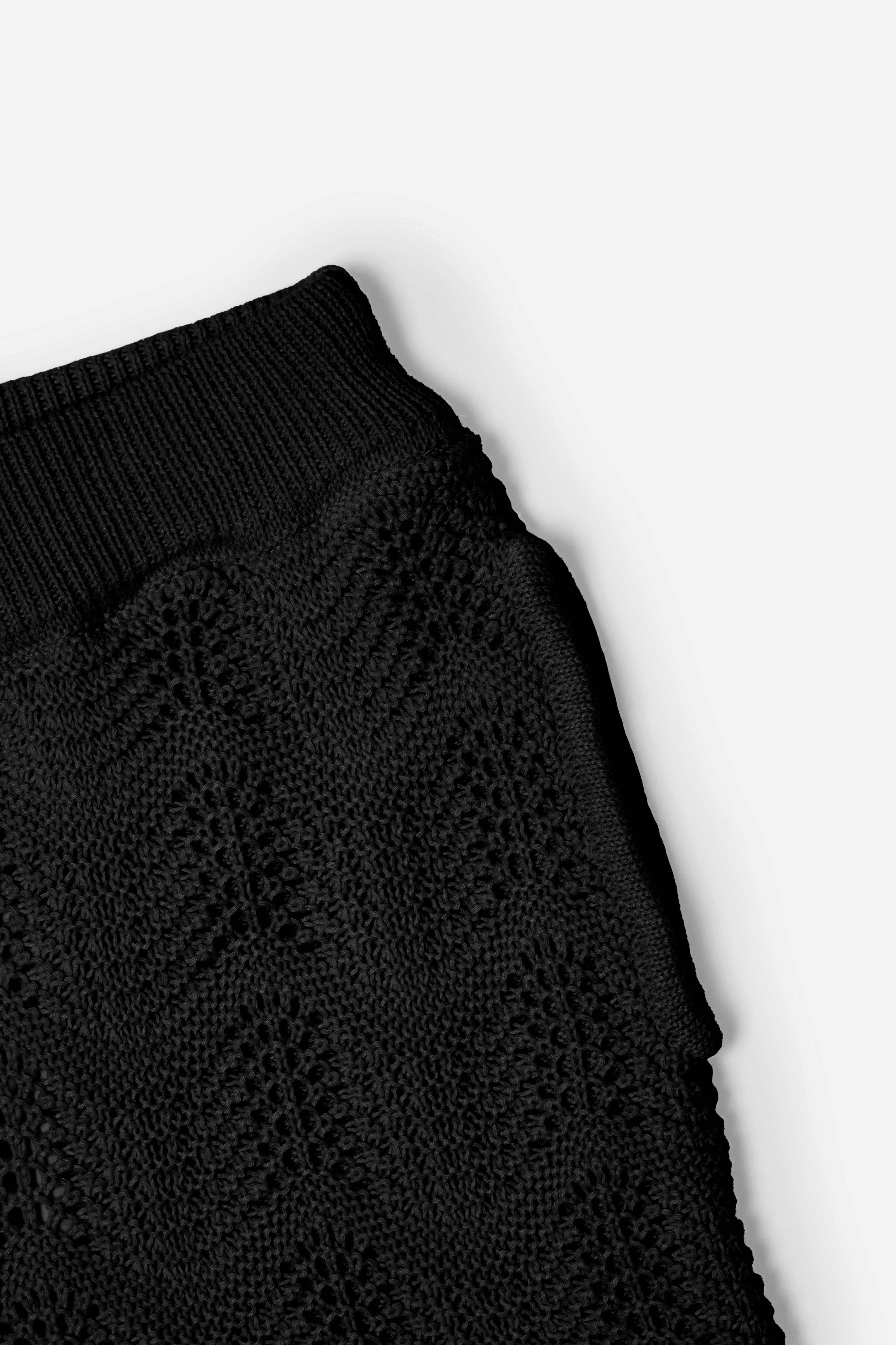Knitted Wave Shorts - Black sold by MNML product image thumbnail 5