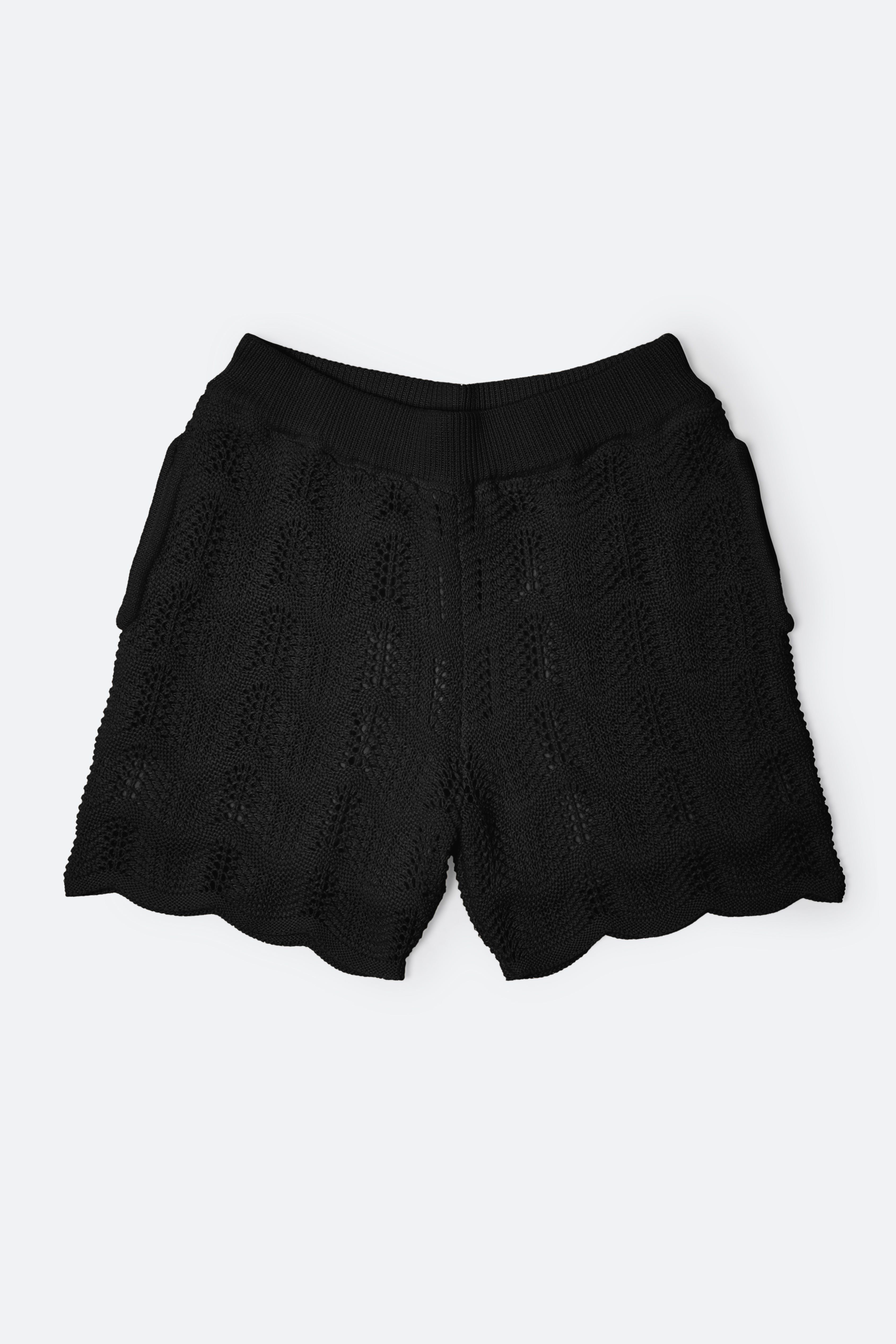 Knitted Wave Shorts - Black sold by MNML product image thumbnail 3