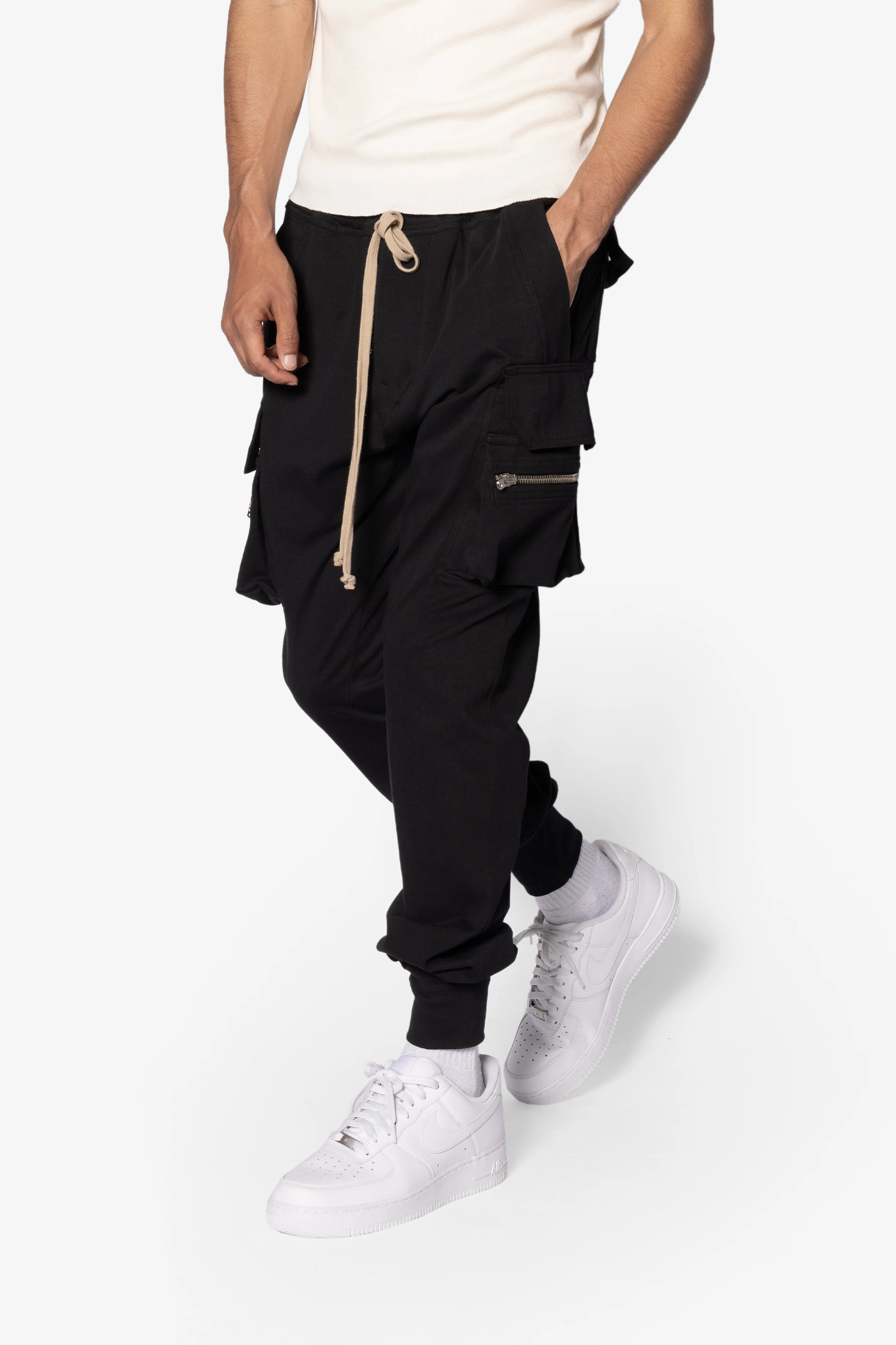 Jersey Cargo Pocket Sweatpants - Black sold by MNML product image thumbnail 2