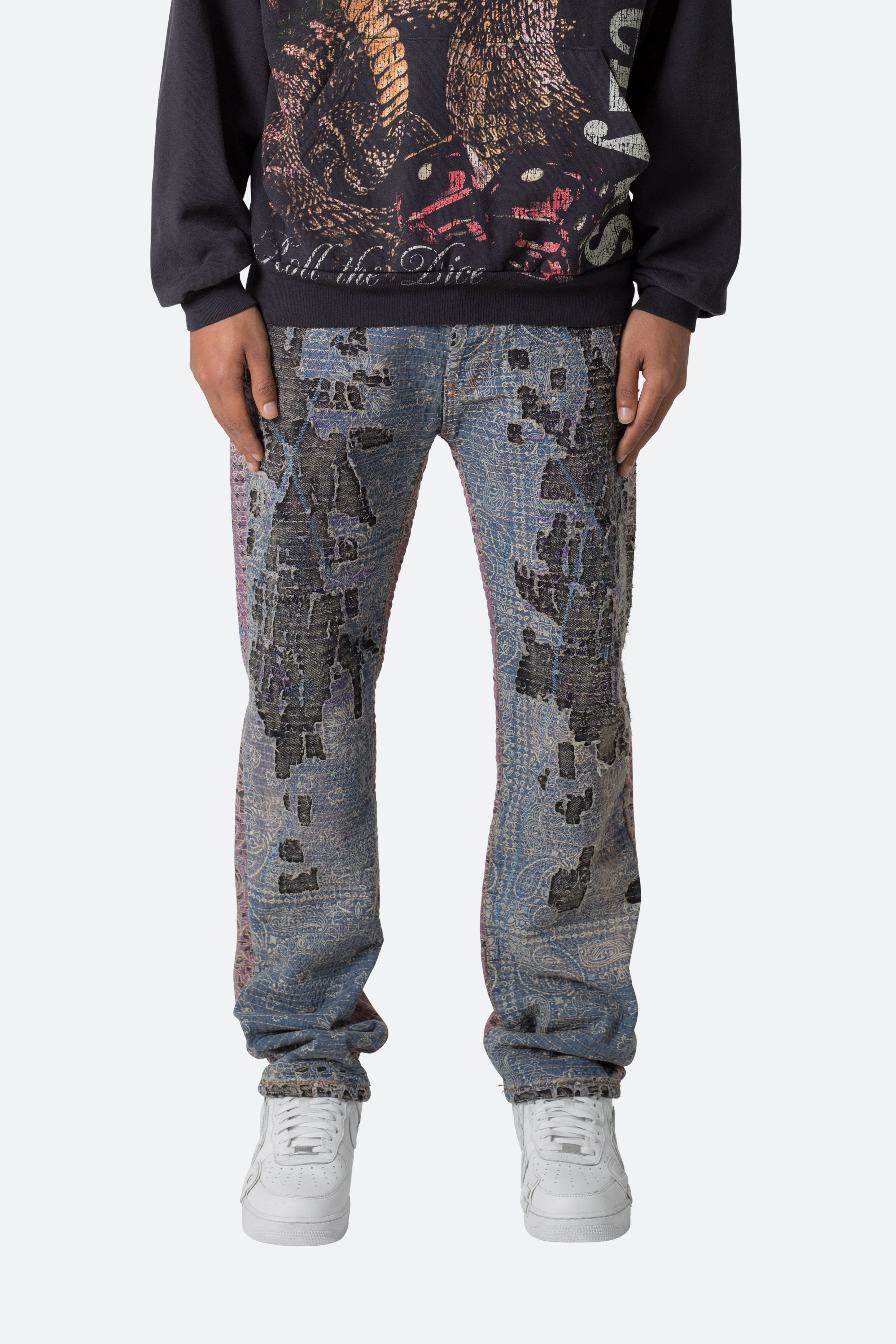 V488 Boro Baggy Denim - Multi sold by MNML