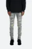 X165 Paisley Skinny Denim - Blue/Black sold by MNML