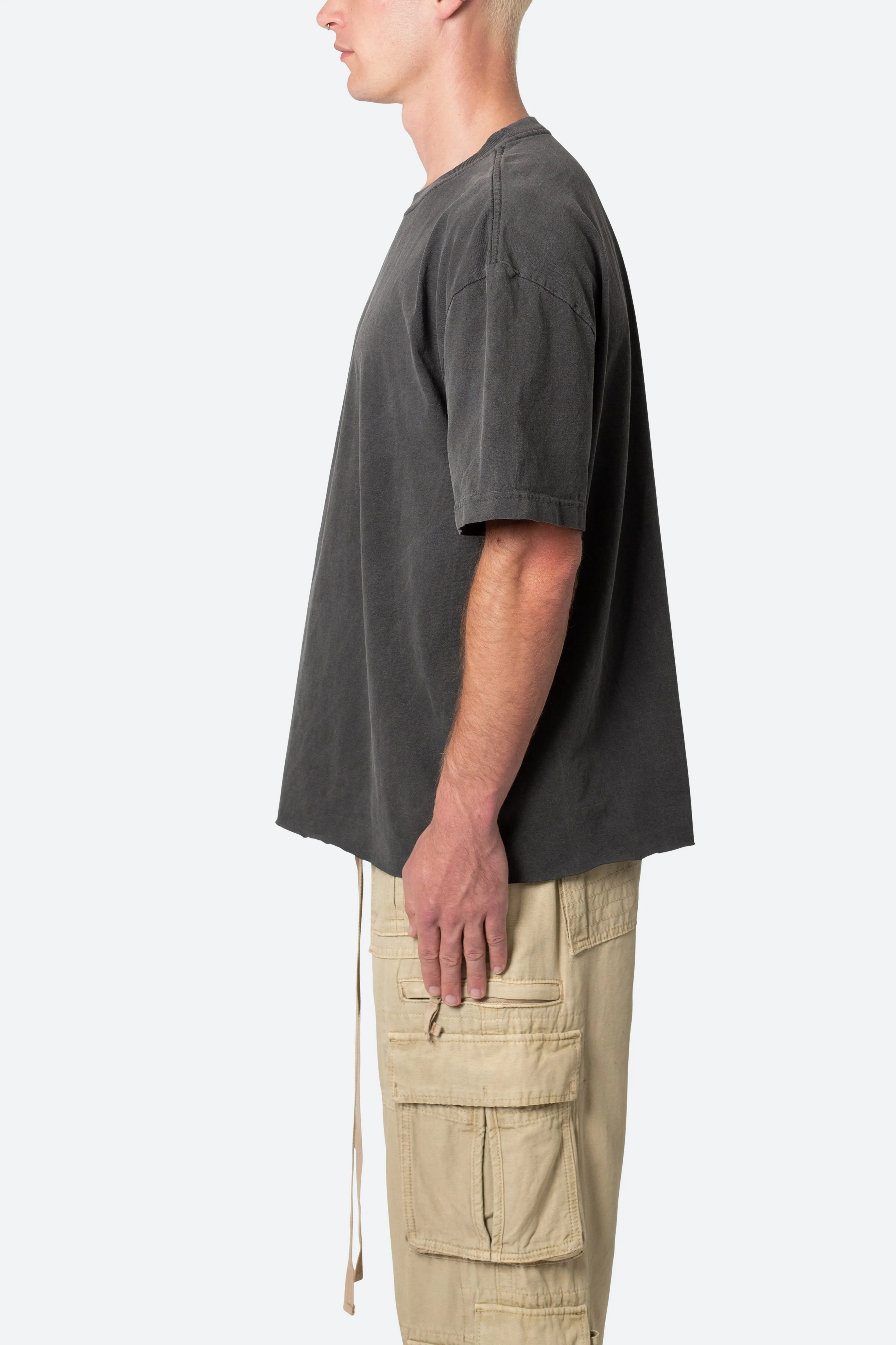 Vintage Boxy Cropped Tee - Vintage Black sold by MNML product image thumbnail 4