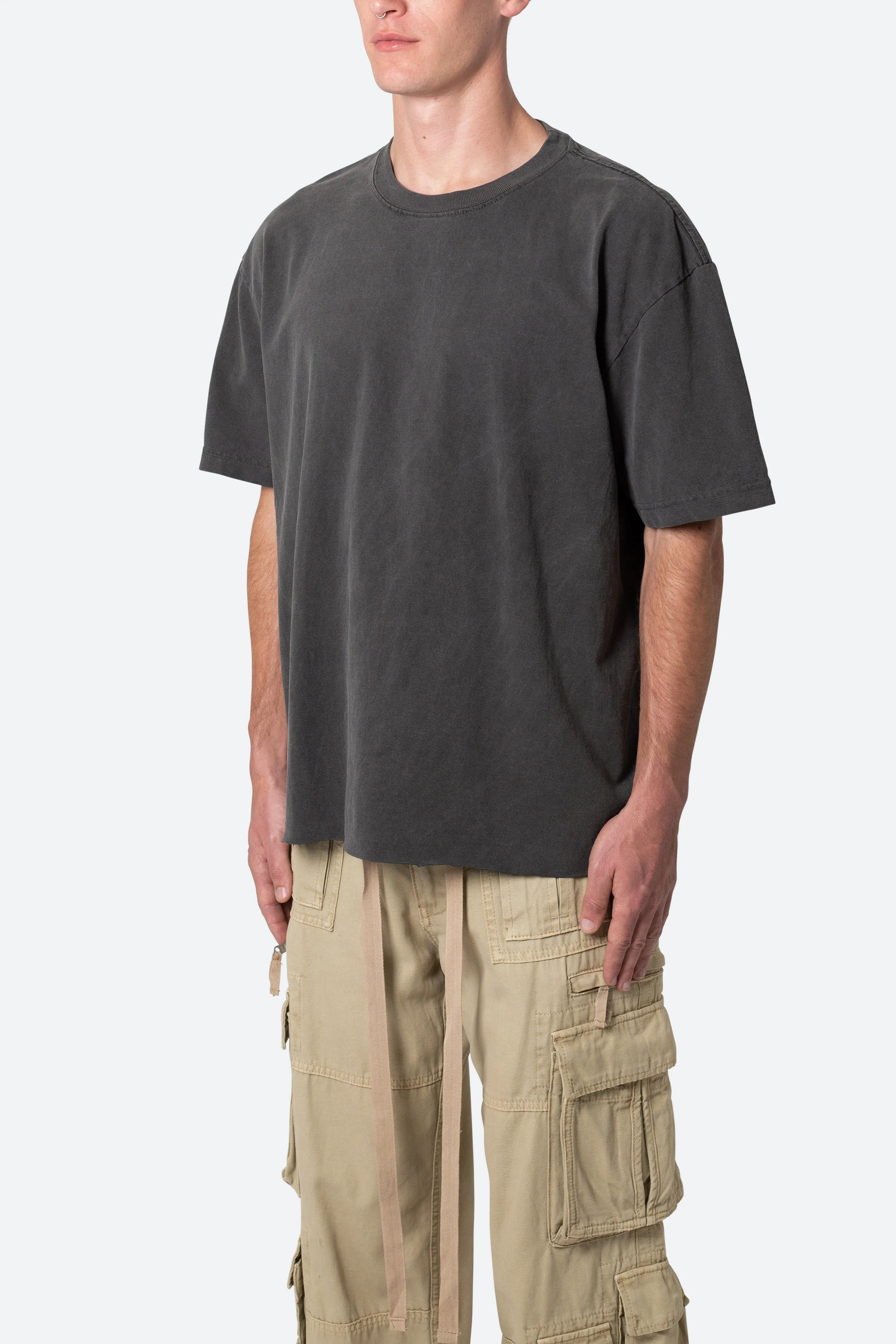 Vintage Boxy Cropped Tee - Vintage Black sold by MNML product image thumbnail 3