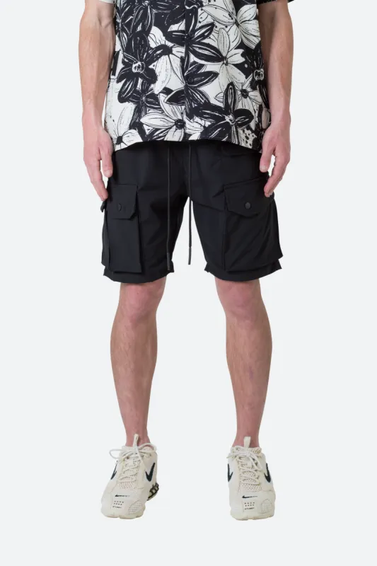 Triple Pocket Cargo Shorts - Black sold by MNML
