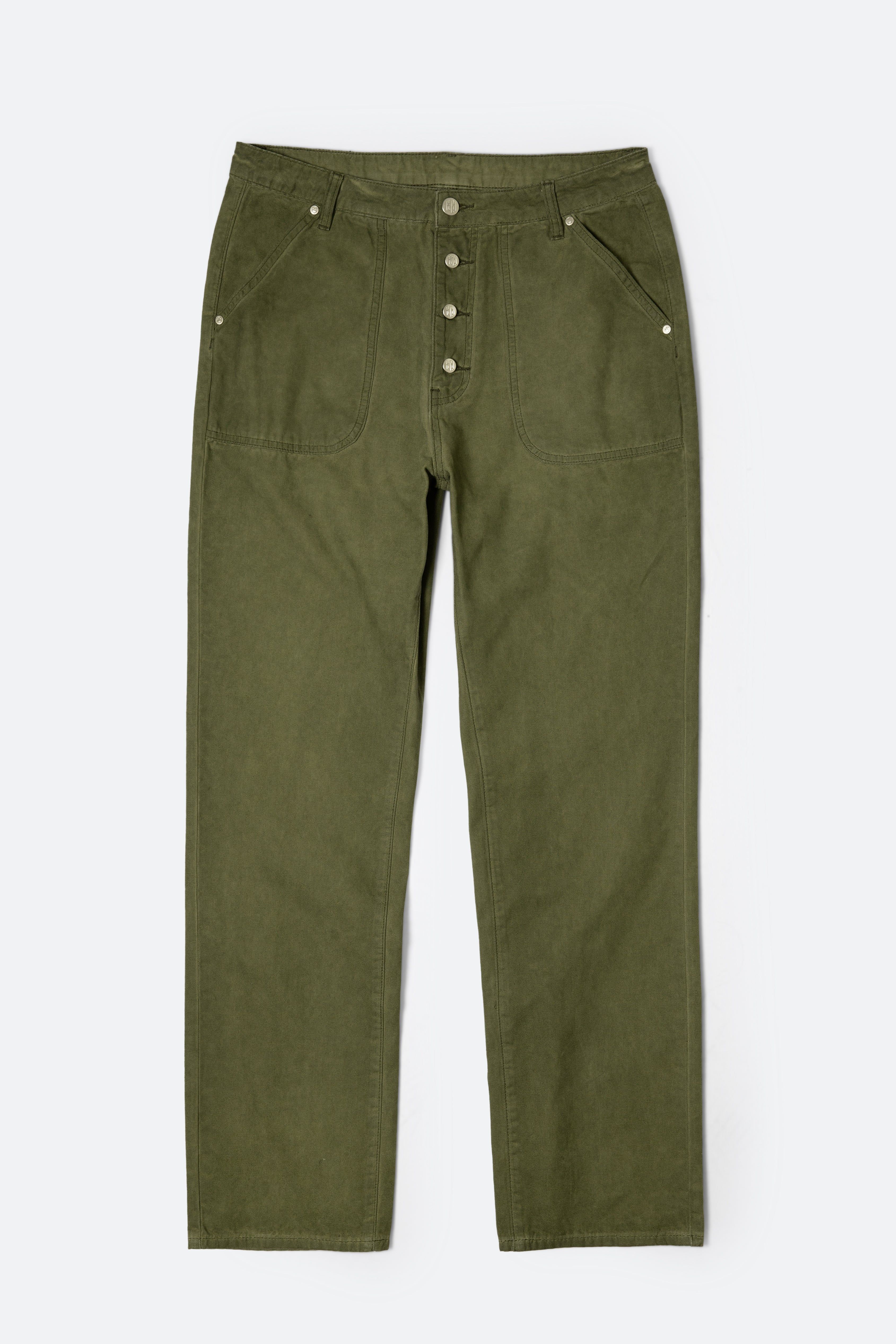 Heavy Laden Fatigue Pants - Vintage Army Green sold by MNML