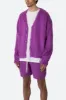 Fuzzy Cardigan Sweater - Purple sold by MNML