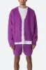 Fuzzy Cardigan Sweater - Purple sold by MNML
