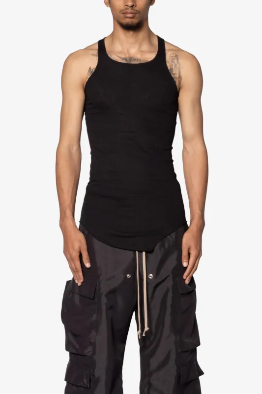 Sheer Knit Racer Tank - Black sold by MNML