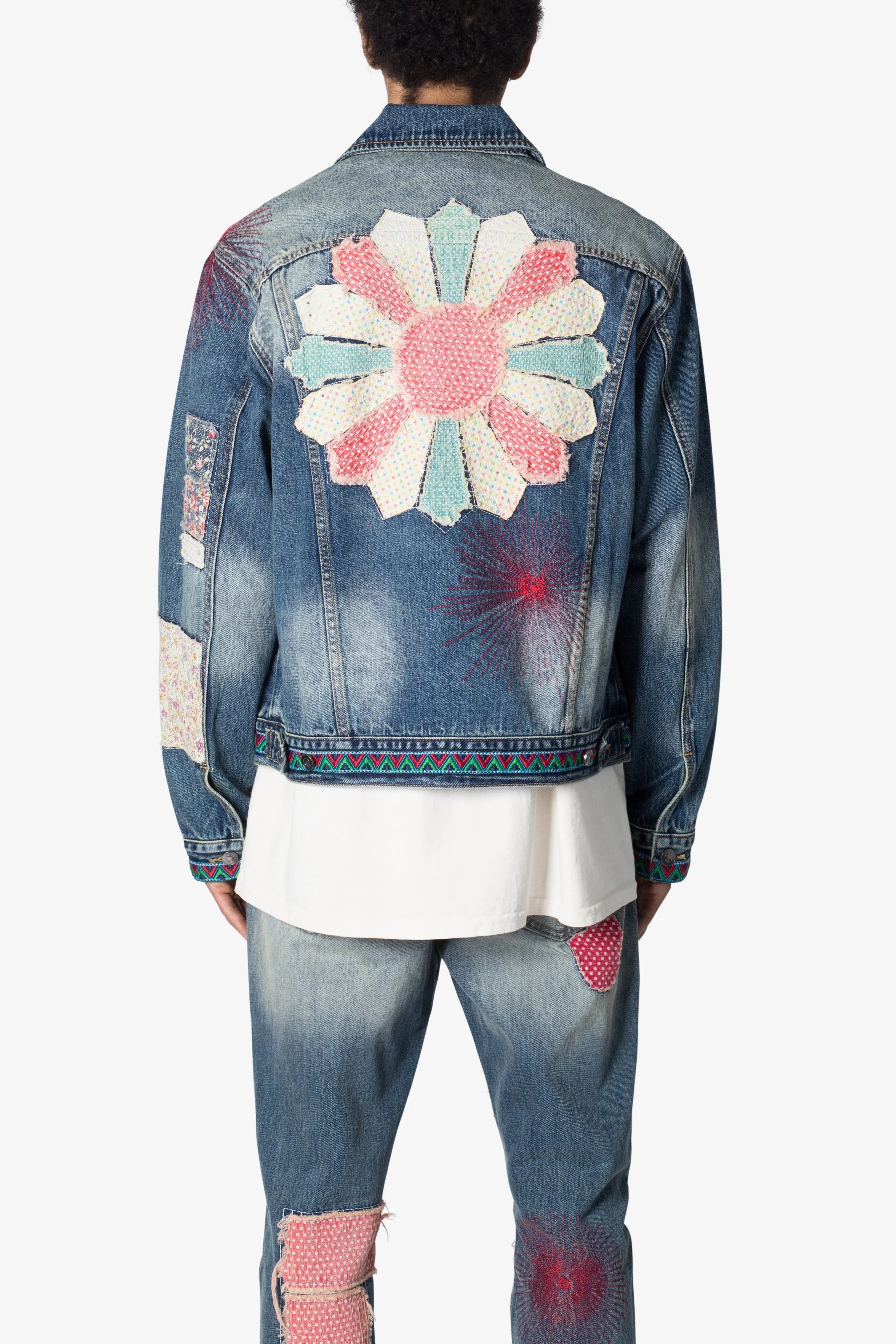 Rugged Trucker Jacket - Blue sold by MNML product image thumbnail 5