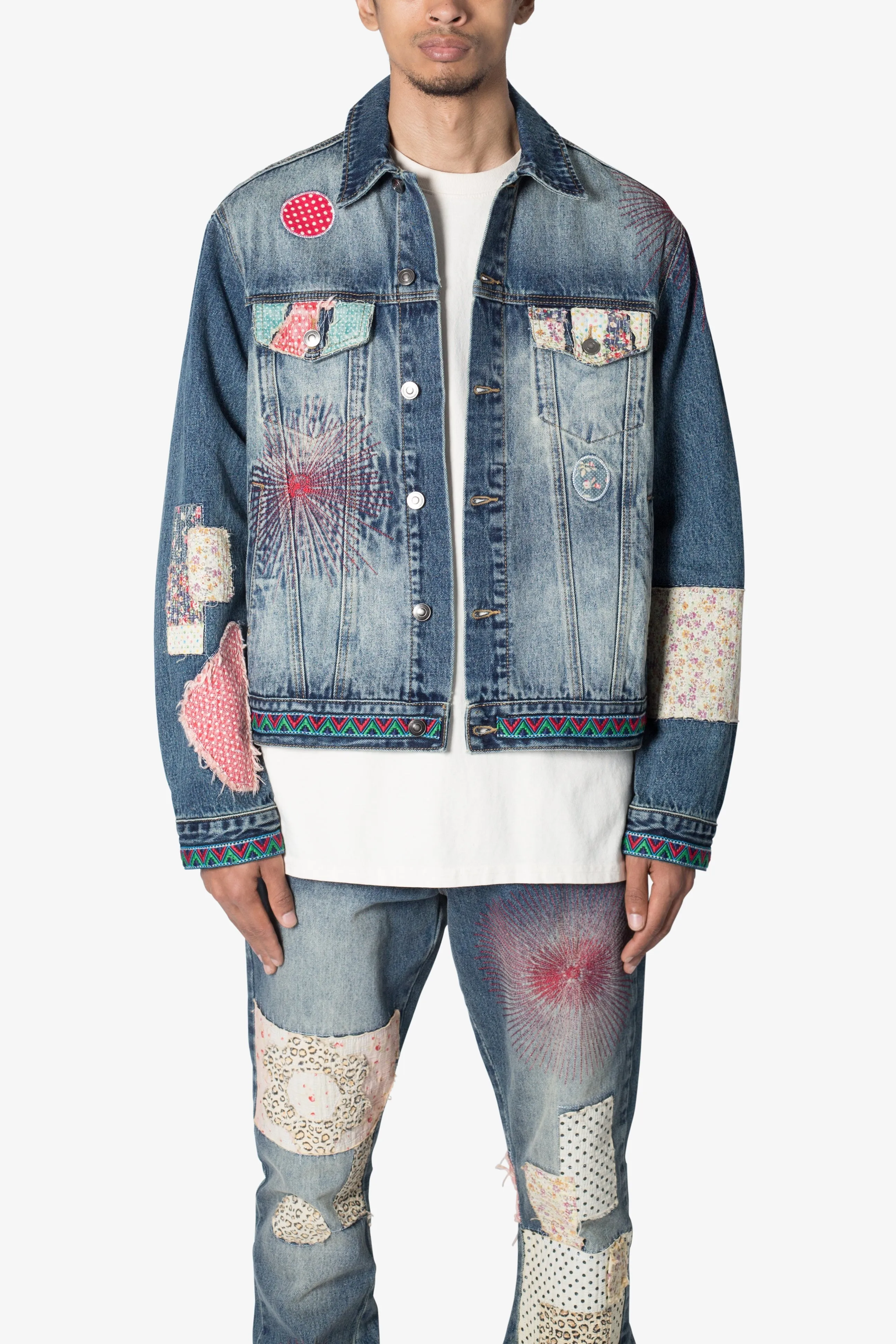 Rugged Trucker Jacket - Blue sold by MNML