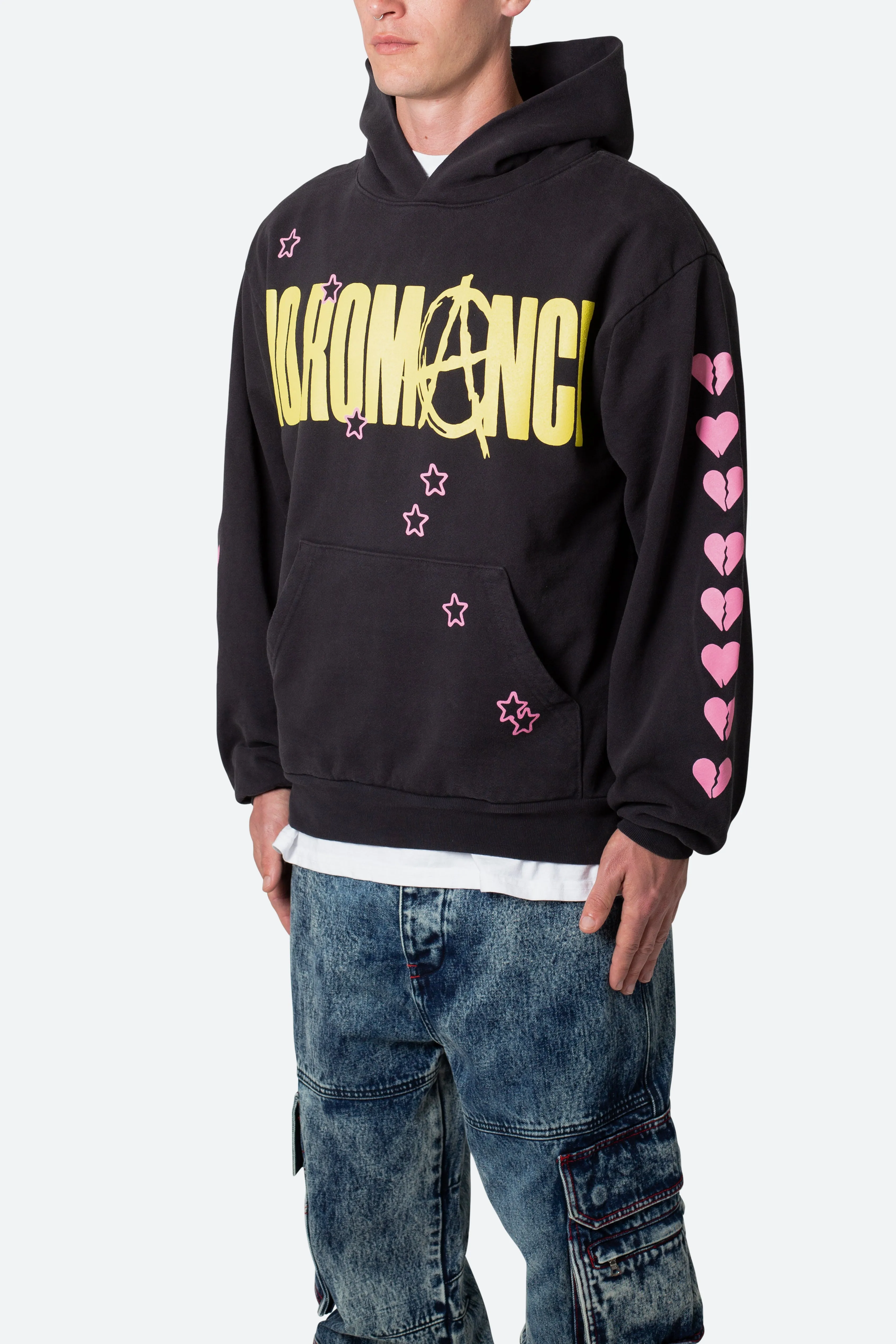 No Romance Hoodie - Off Black sold by MNML product image thumbnail 4