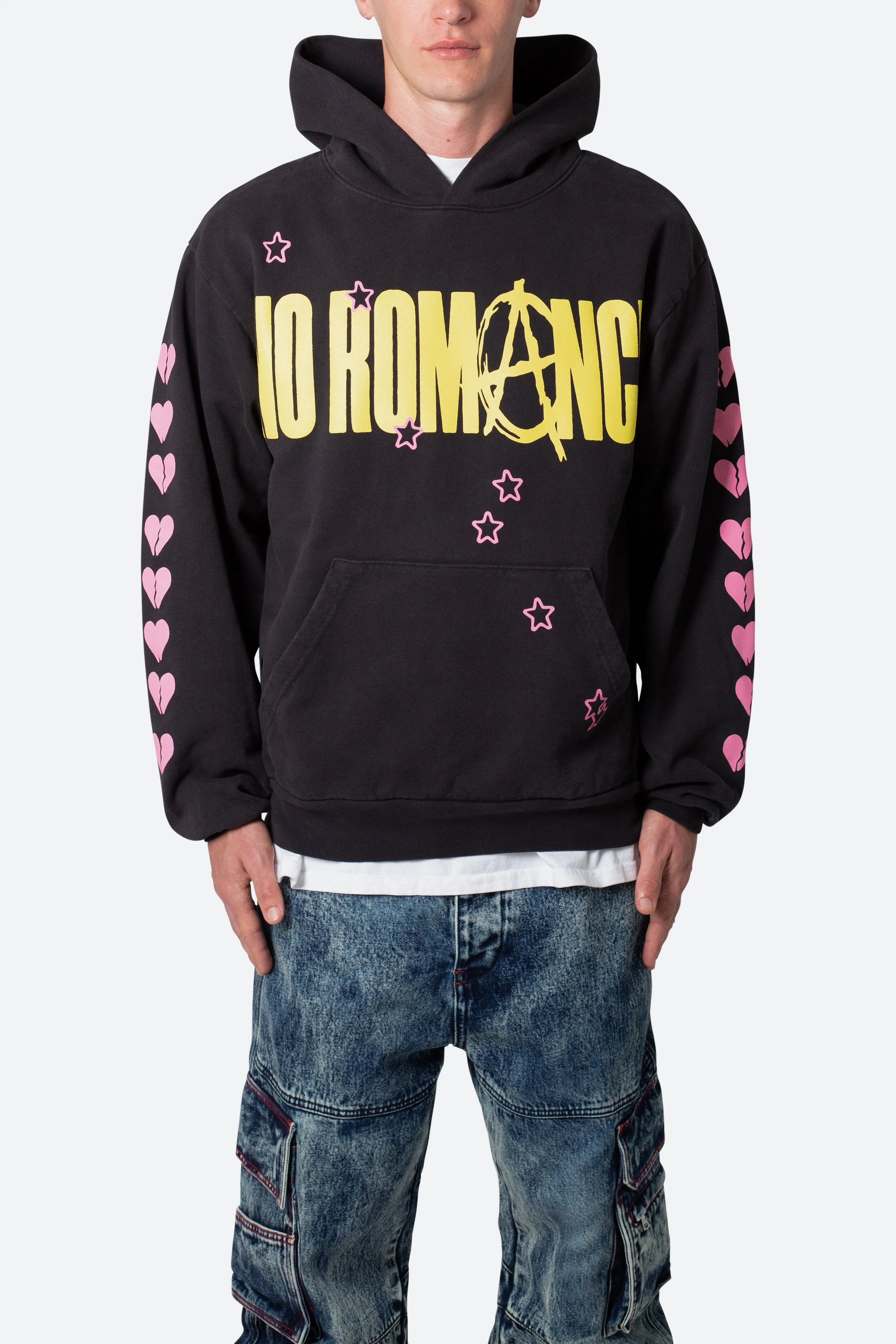 No Romance Hoodie - Off Black sold by MNML product image thumbnail 3
