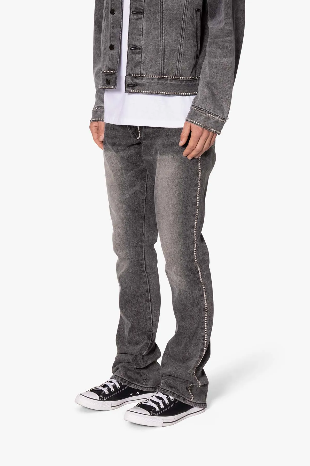 B661 Flat Studded Flare Denim - Vintage Black sold by MNML product image thumbnail 4