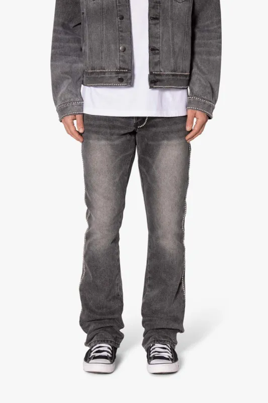 B661 Flat Studded Flare Denim - Vintage Black sold by MNML