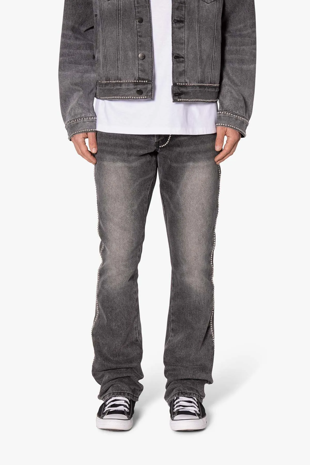 B661 Flat Studded Flare Denim - Vintage Black sold by MNML product image thumbnail 3