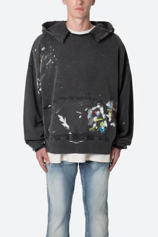 Destroyed Painter Hoodie - Vintage Black sold by MNML