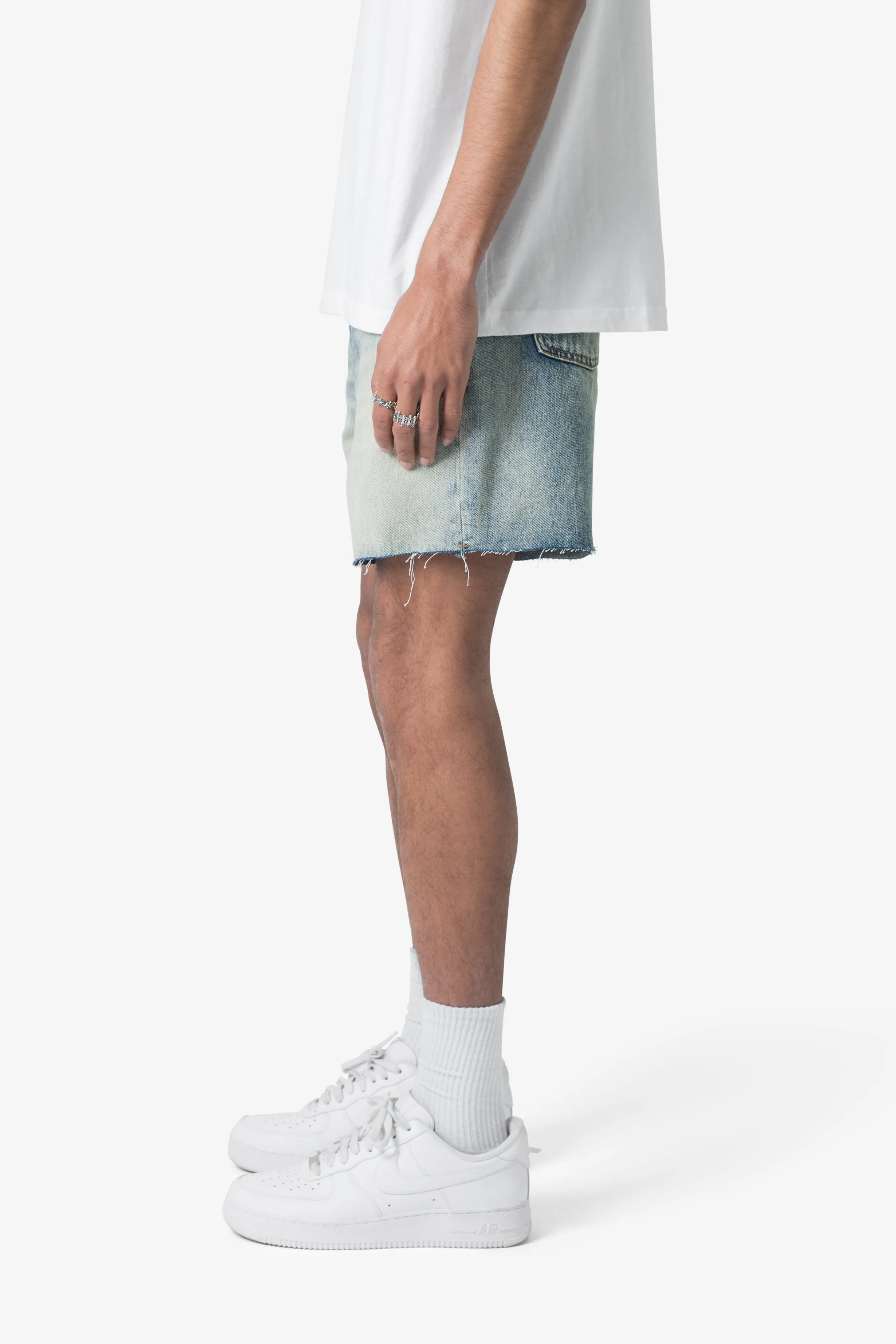 Cut Off Denim Shorts - Blue sold by MNML product image thumbnail 4