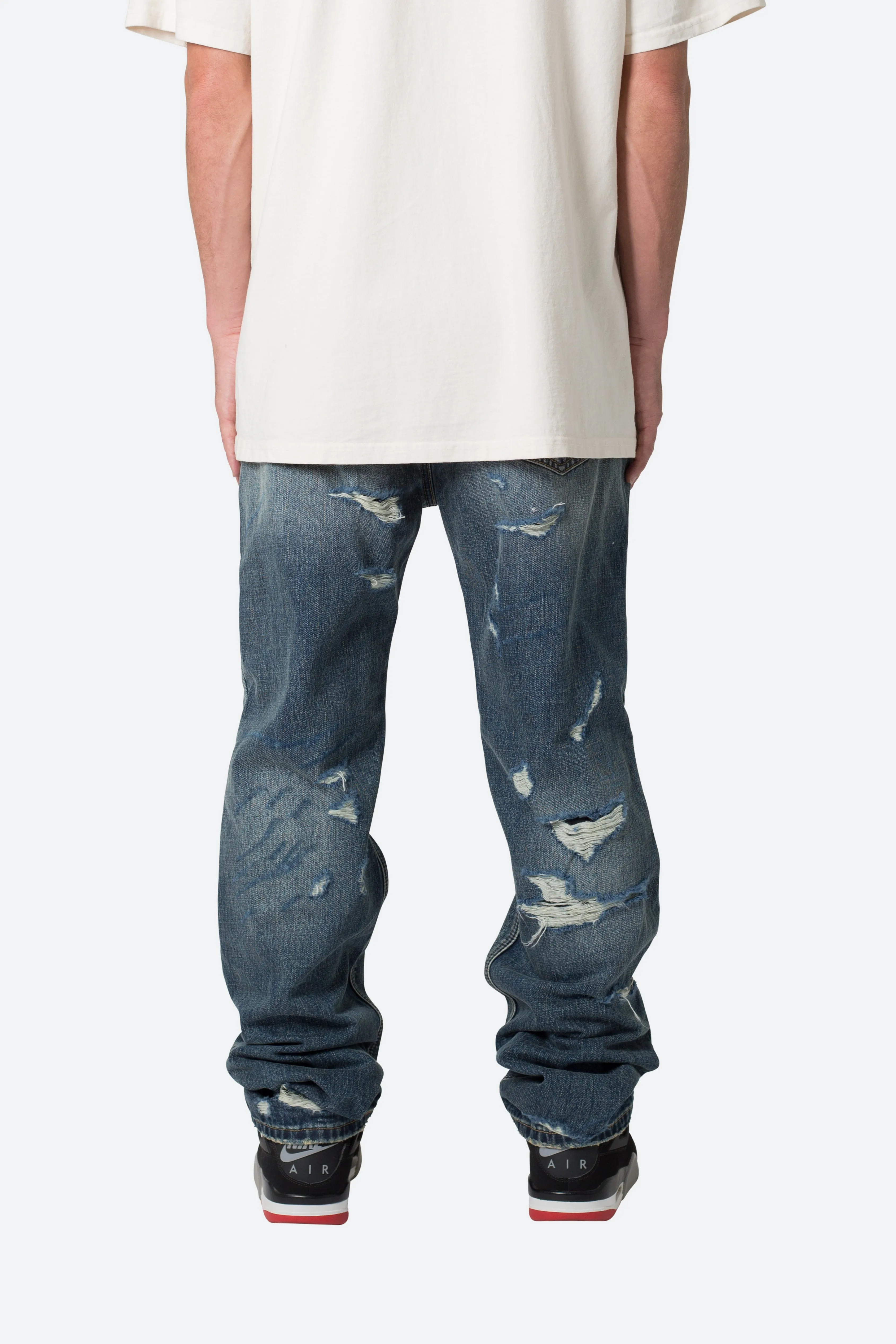 V567 Baggy Destroyed Denim - Blue sold by MNML product image thumbnail 5