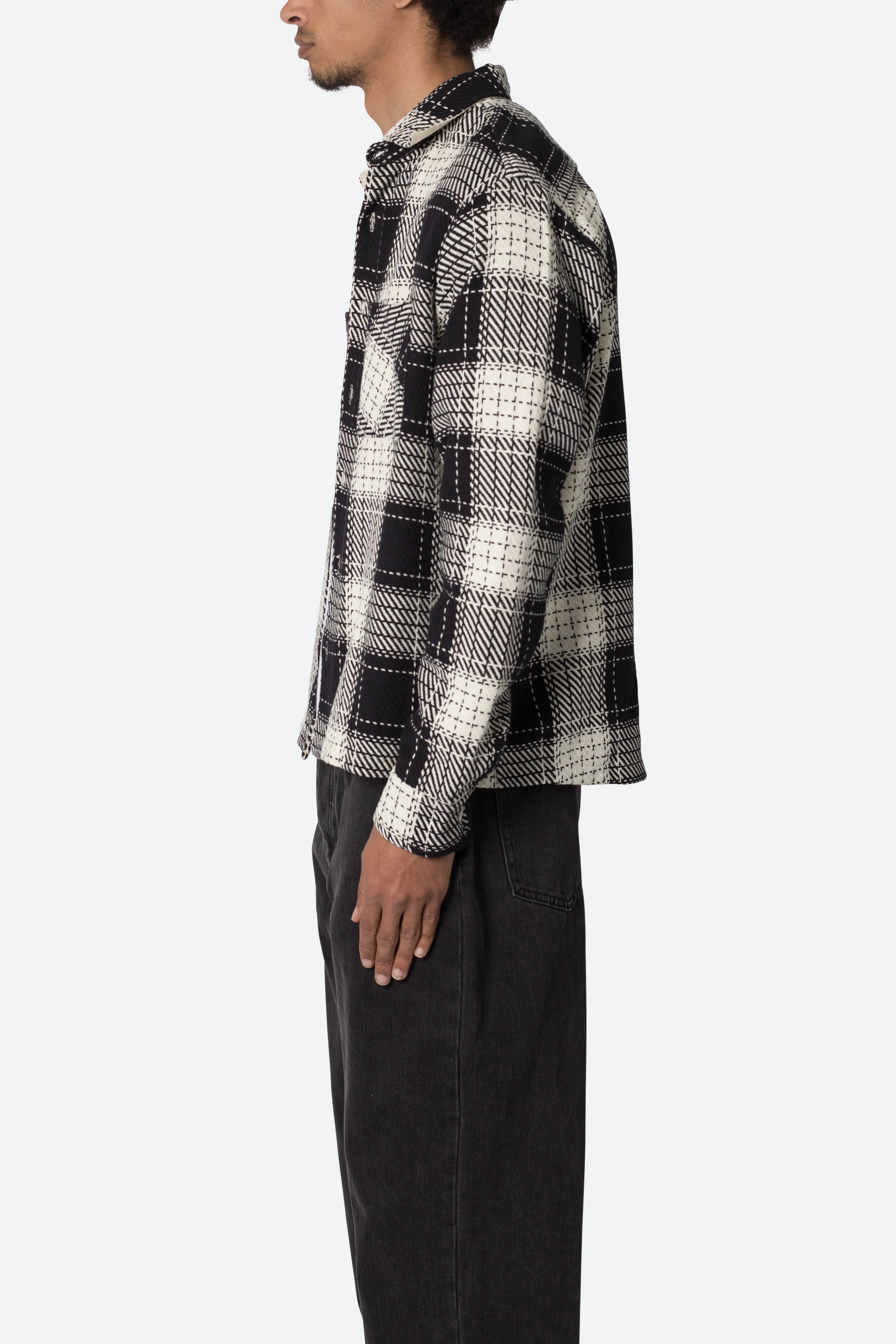 Classic Flannel Shirt - Black sold by MNML product image thumbnail 4