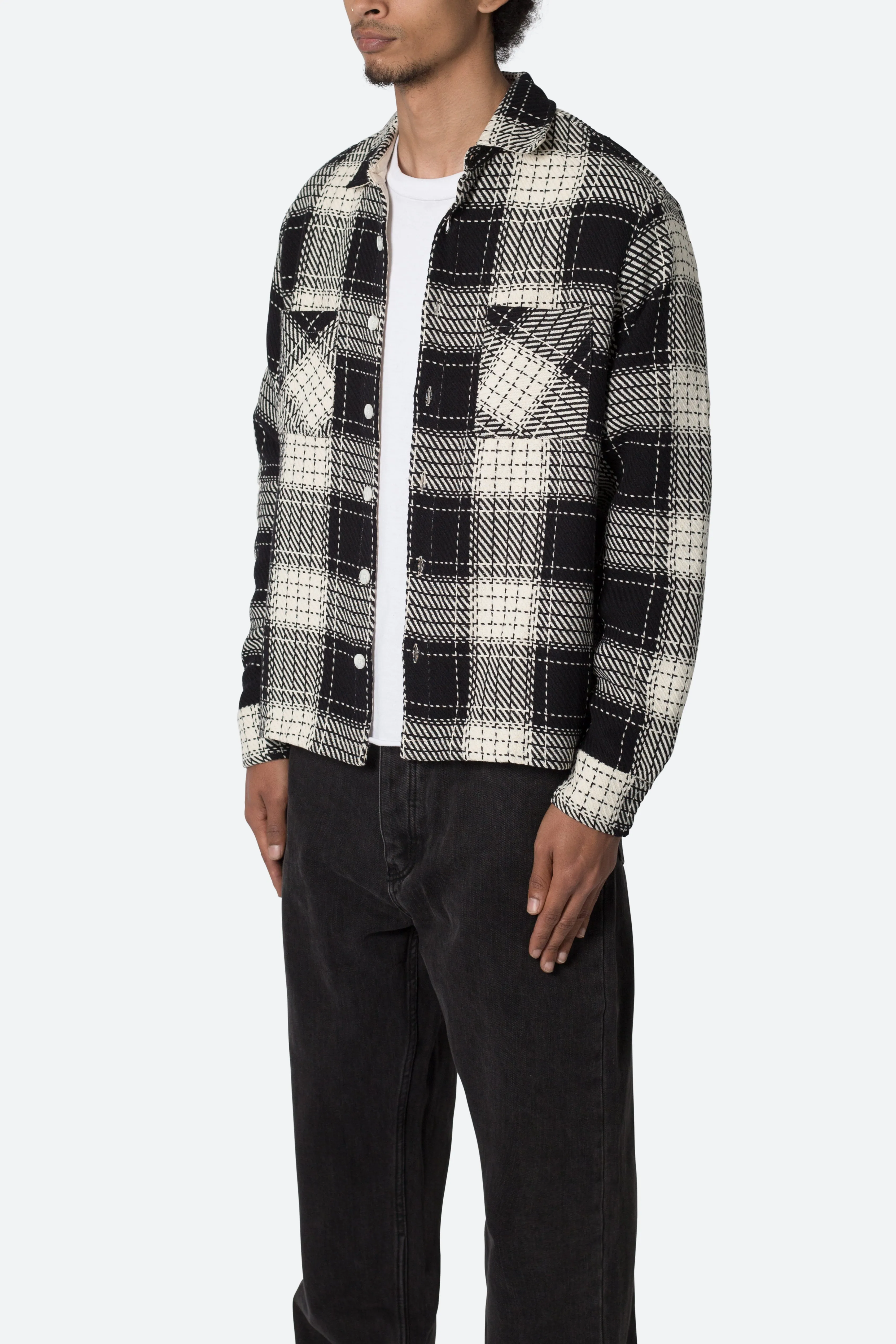 Classic Flannel Shirt - Black sold by MNML product image thumbnail 3