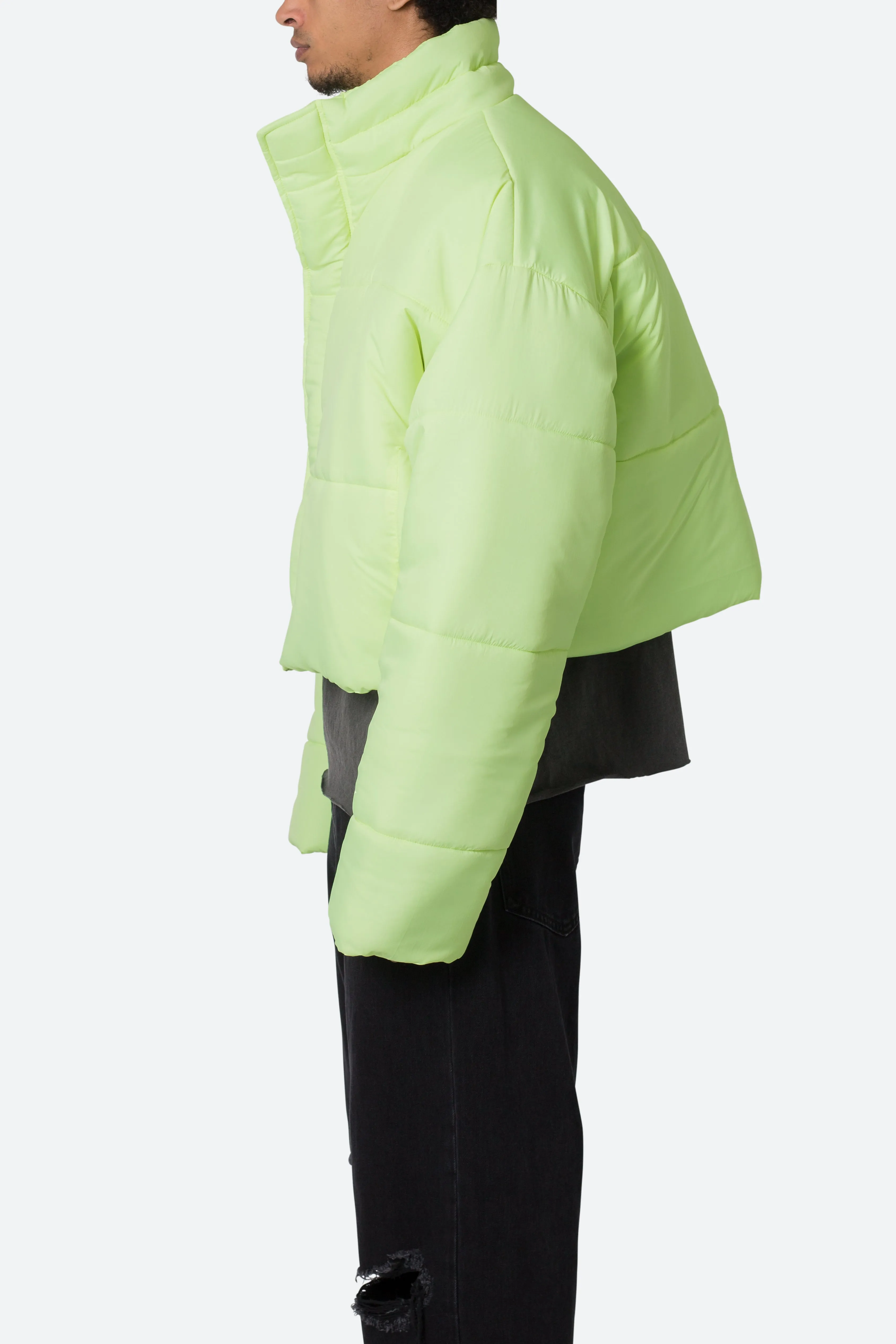 Cropped Puffer II Jacket - Green sold by MNML product image thumbnail 4