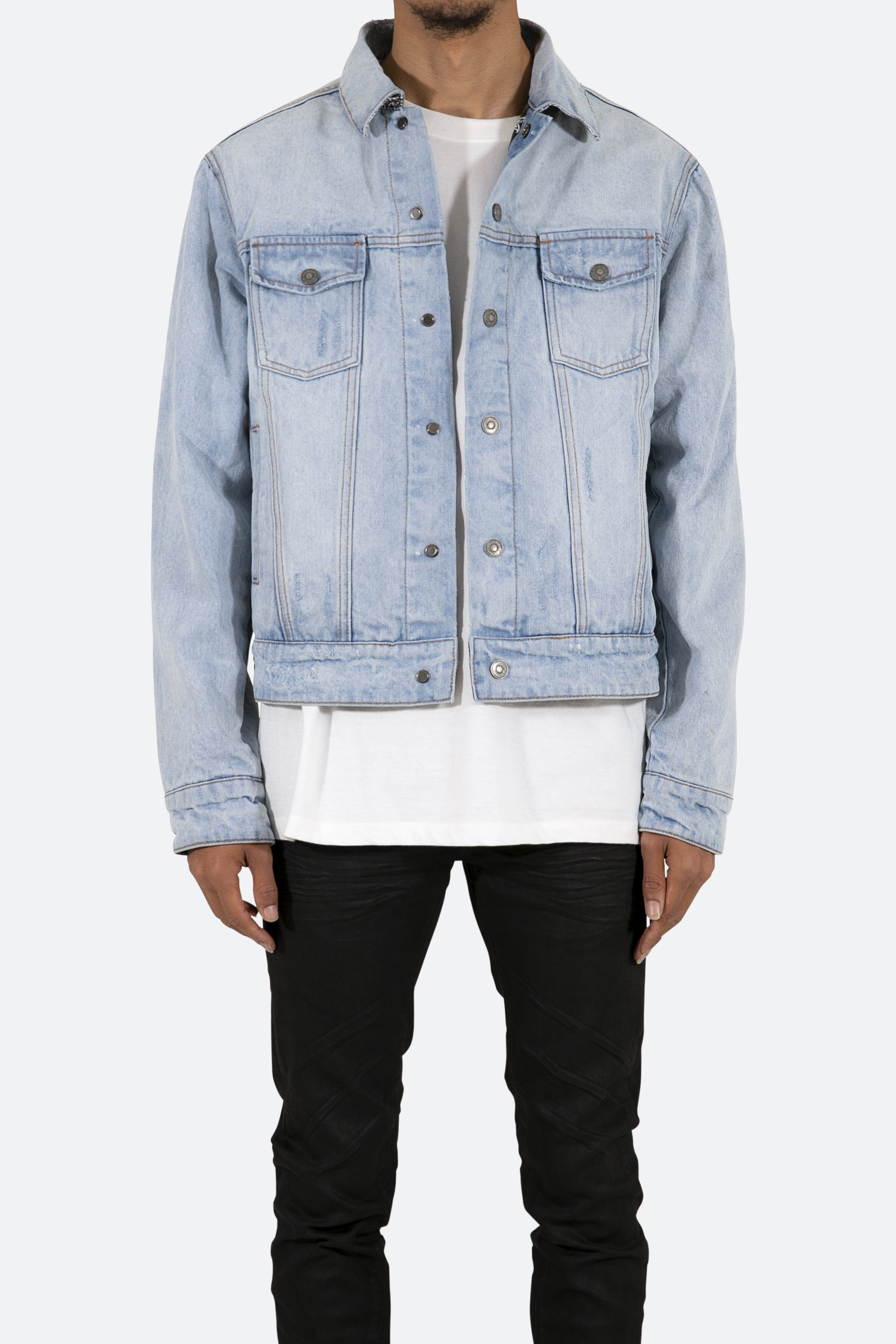 Reversible Paisley Trucker Jacket - Blue/Black sold by MNML product image thumbnail 10