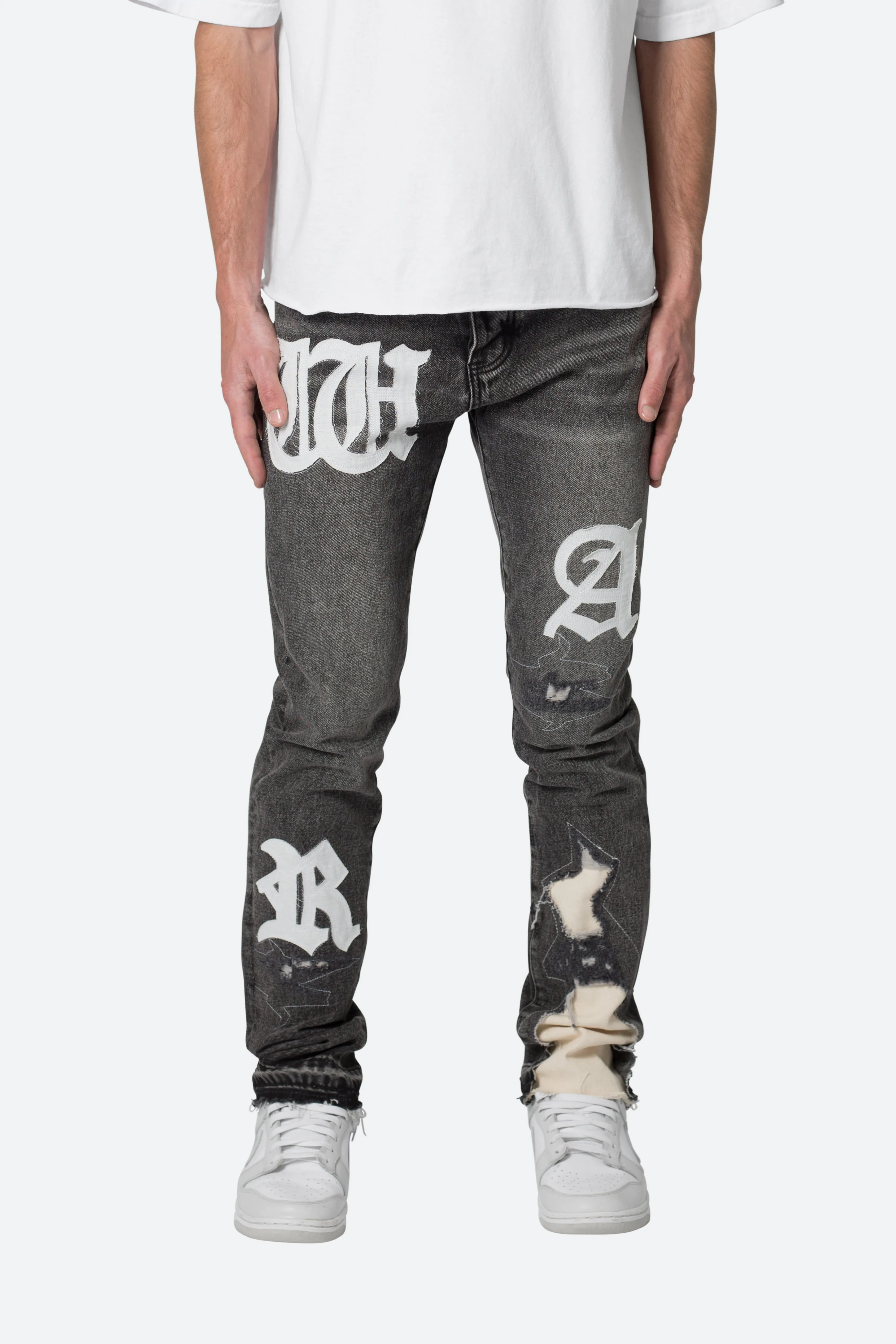 D198 War Straight Denim - Black/White sold by MNML product image thumbnail 2