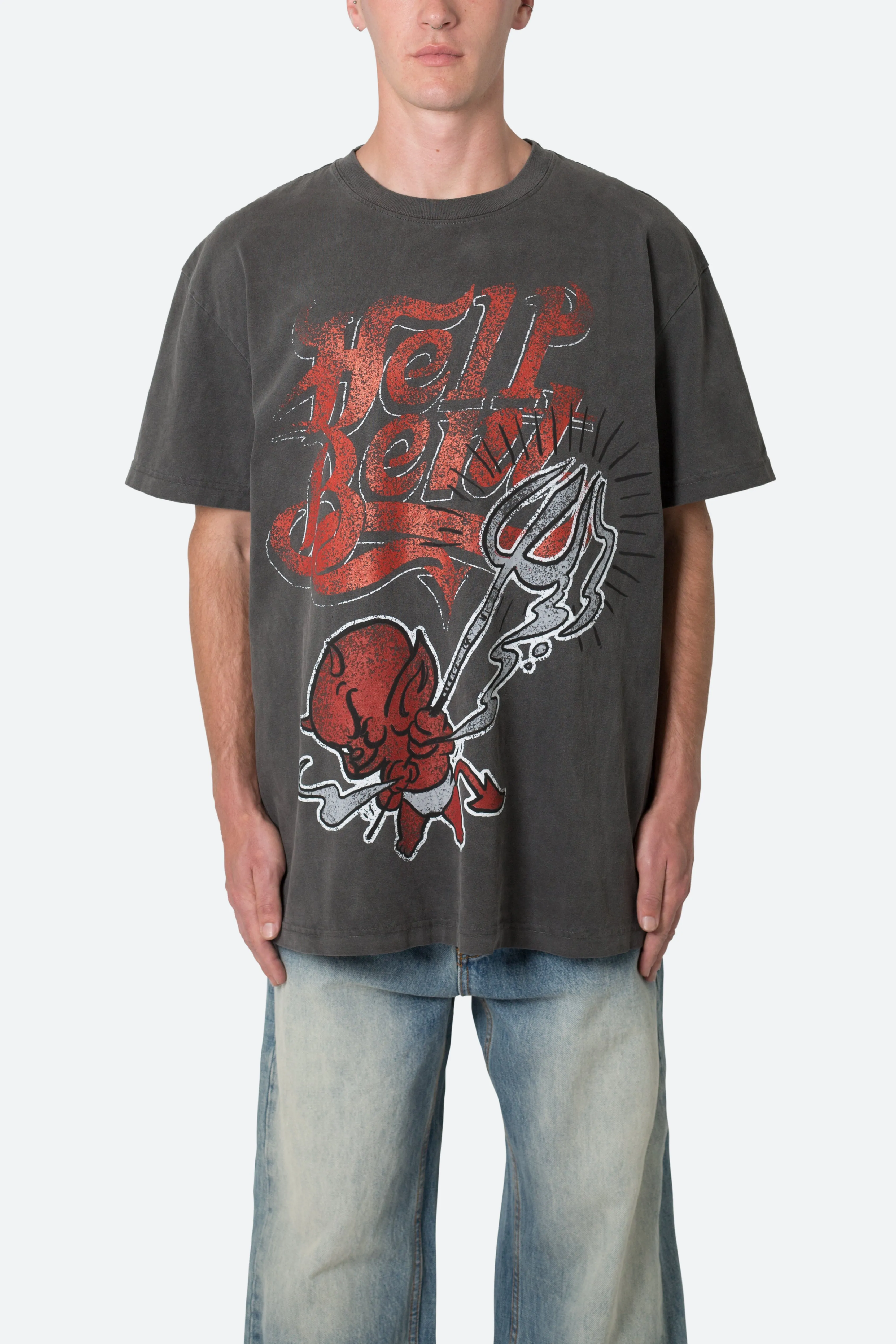 Hell Bent Tee - Washed Black sold by MNML