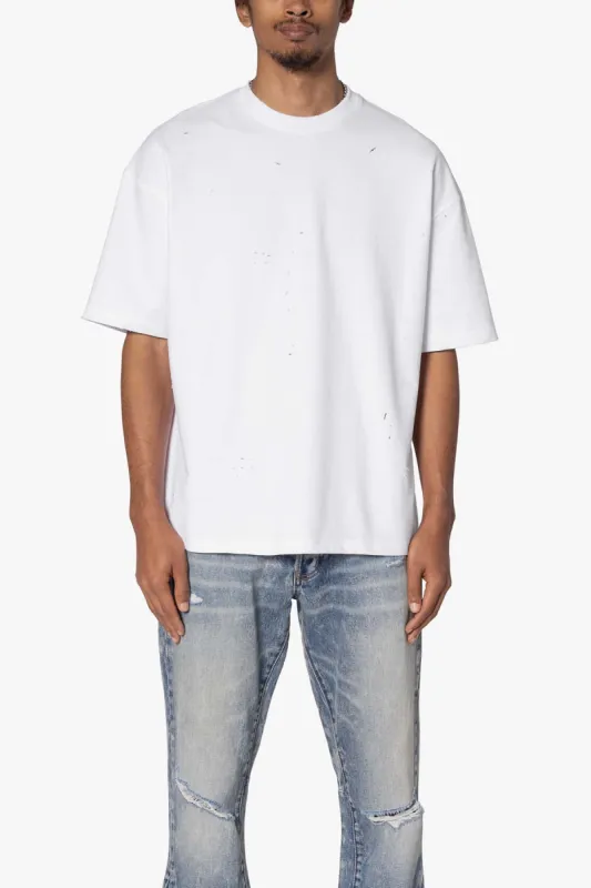 Heavy Distressed Tee - White sold by MNML