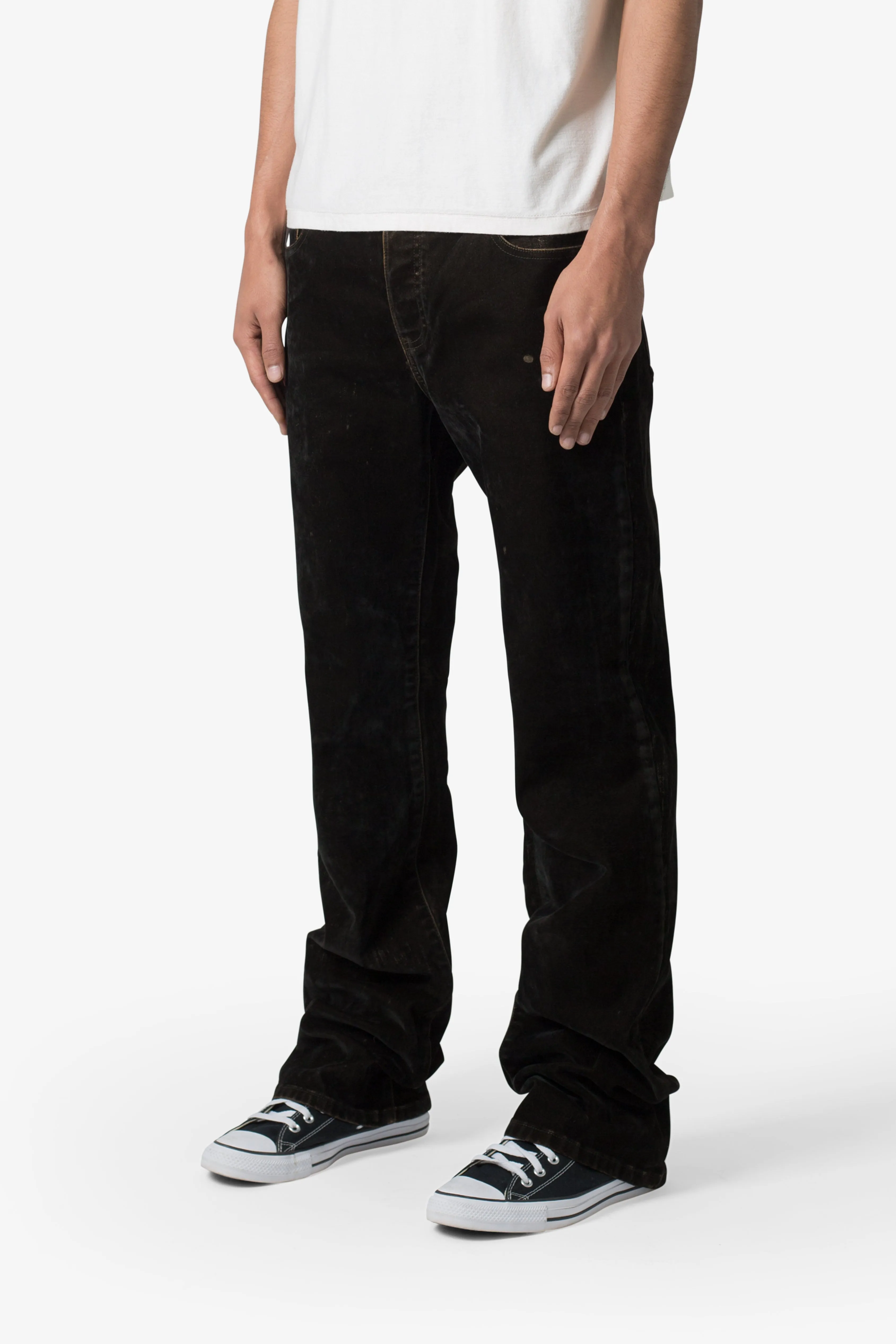 B577 Suede Western Flare Denim - Brown sold by MNML product image thumbnail 3