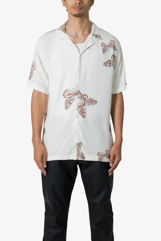 S/S Button Up Shirt - Butterfly Print sold by MNML