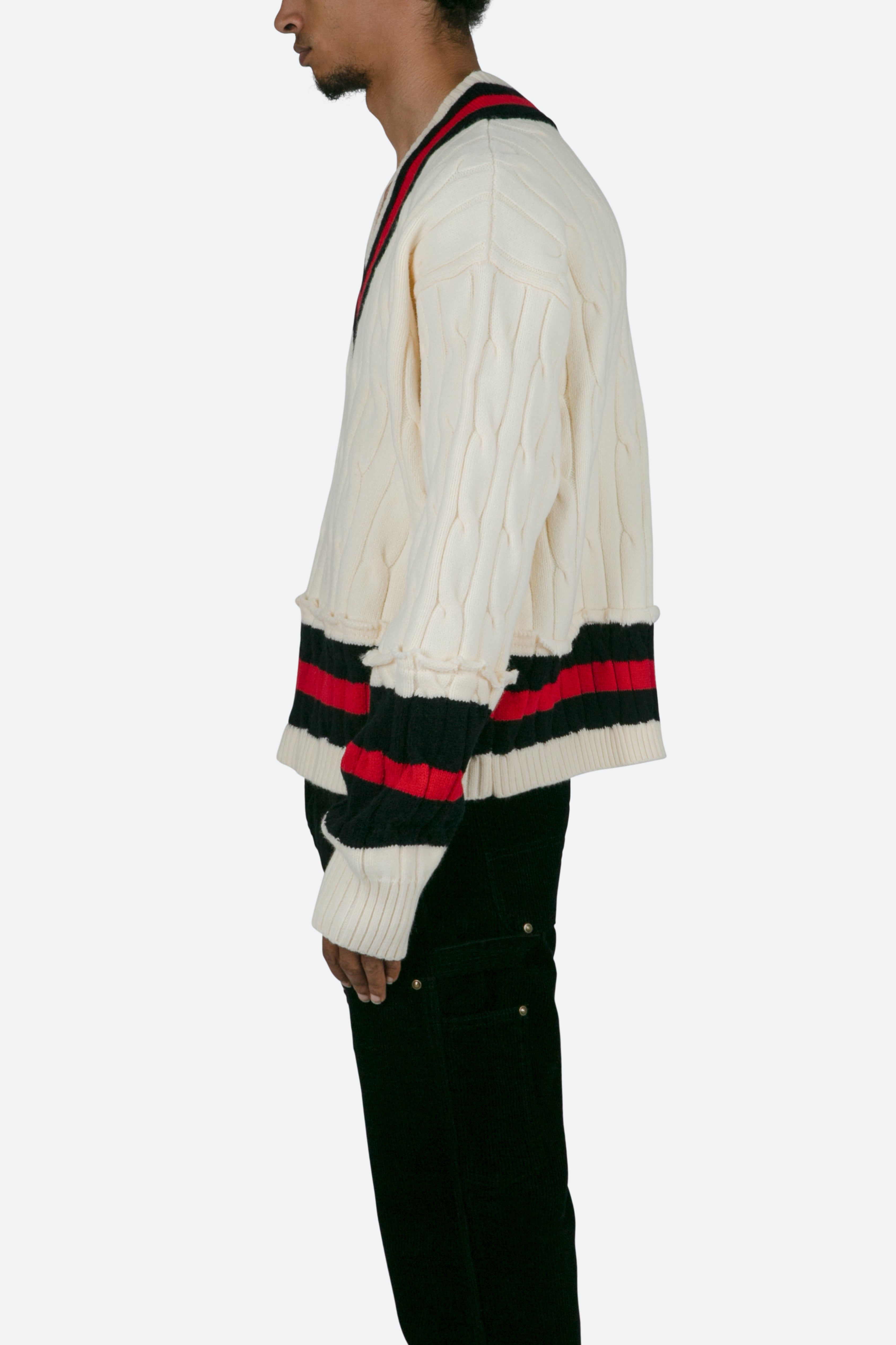 Classic V Neck Sweater - Off White sold by MNML product image thumbnail 5